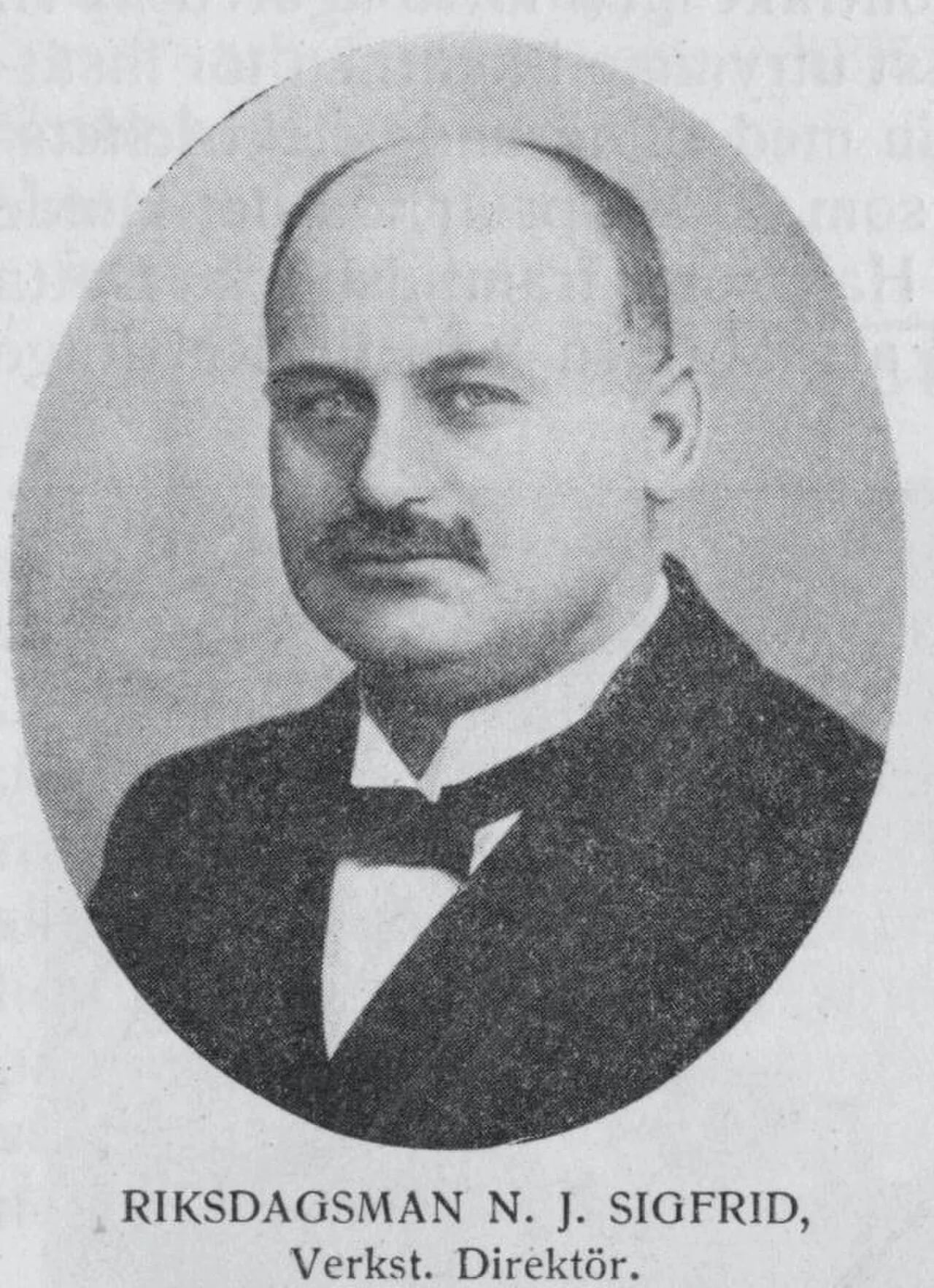Portrait of Nils Sigfrid (1868–1921) – memorial page