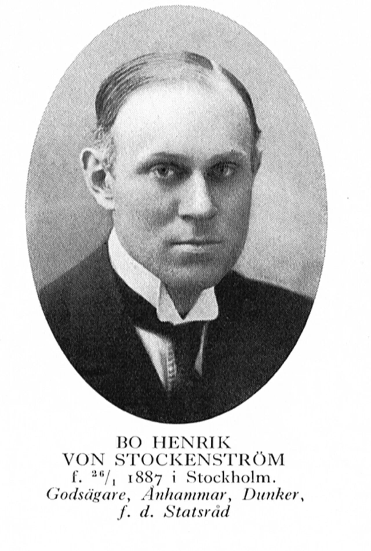 Porträt von Bo von Stockenström (1887–1962) – Gedenkseite