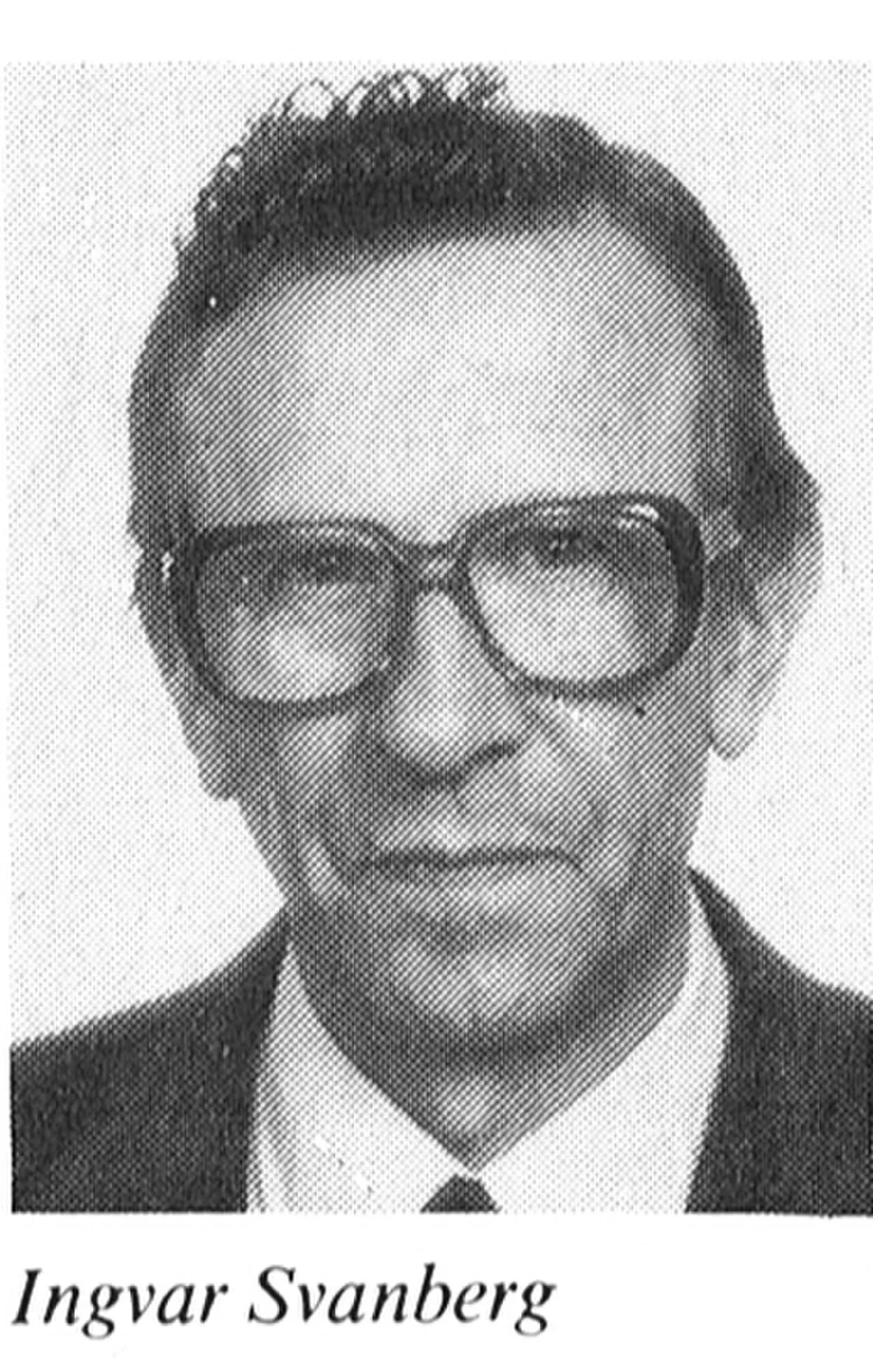 Porträt von Ingvar Svanberg (1915–1997) – Gedenkseite