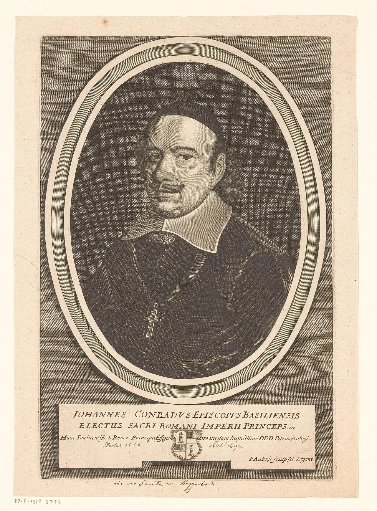 Porträt von Johann Konrad I. von Roggenbach (1618–1693) – Gedenkseite
