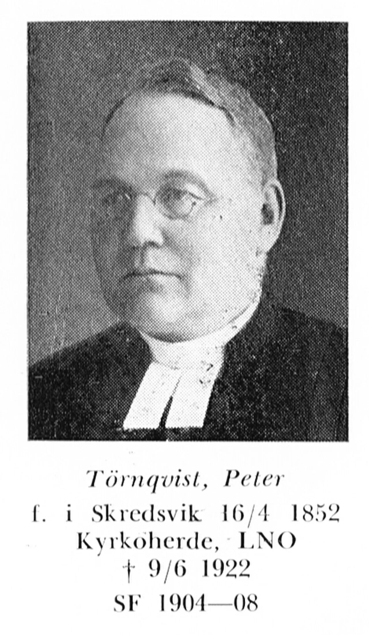 Porträt von Peter Törnqvist (1852–1922) – Gedenkseite