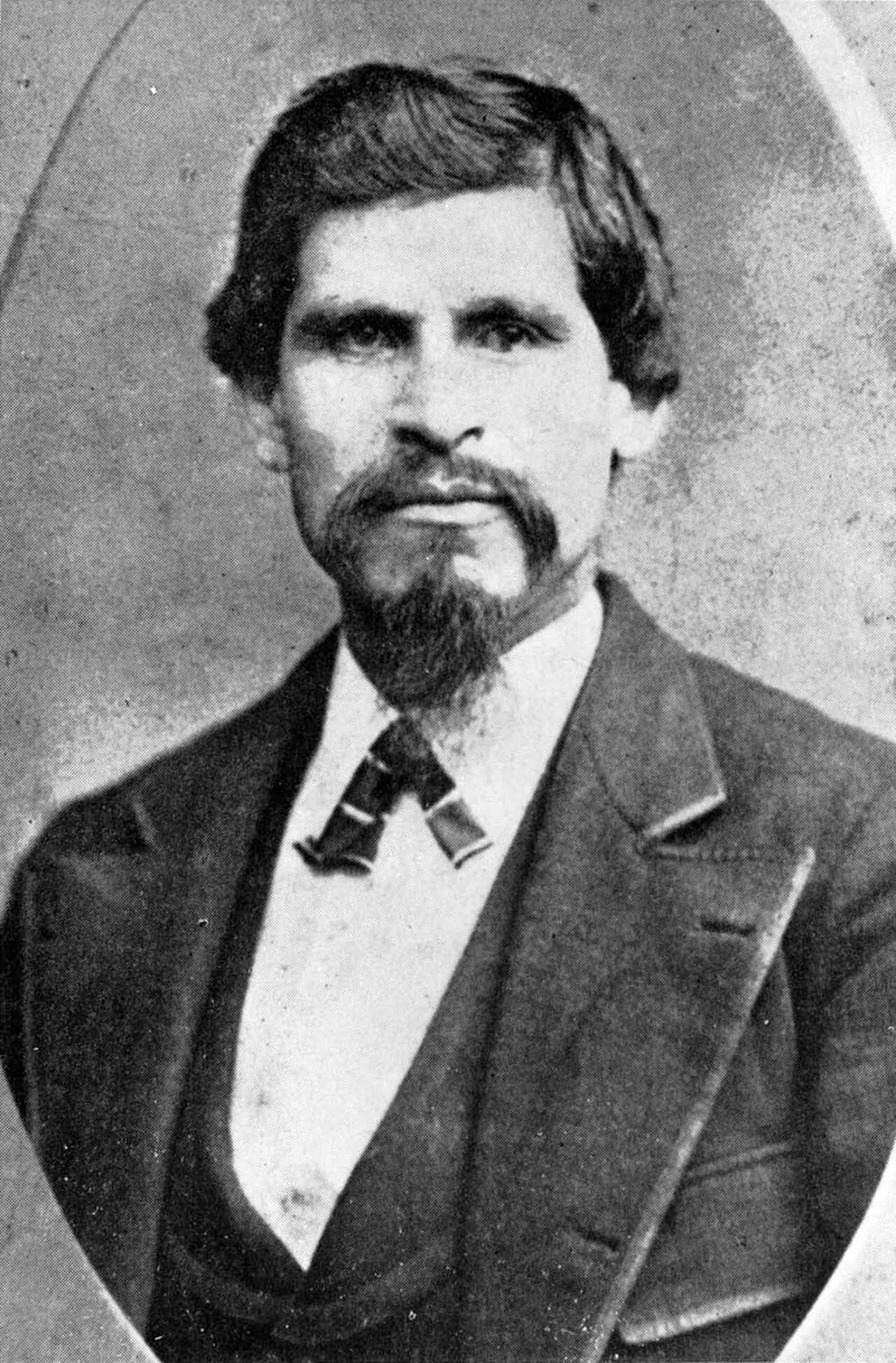 Porträt von Tiburcio Vásquez (1835–1875) – Gedenkseite