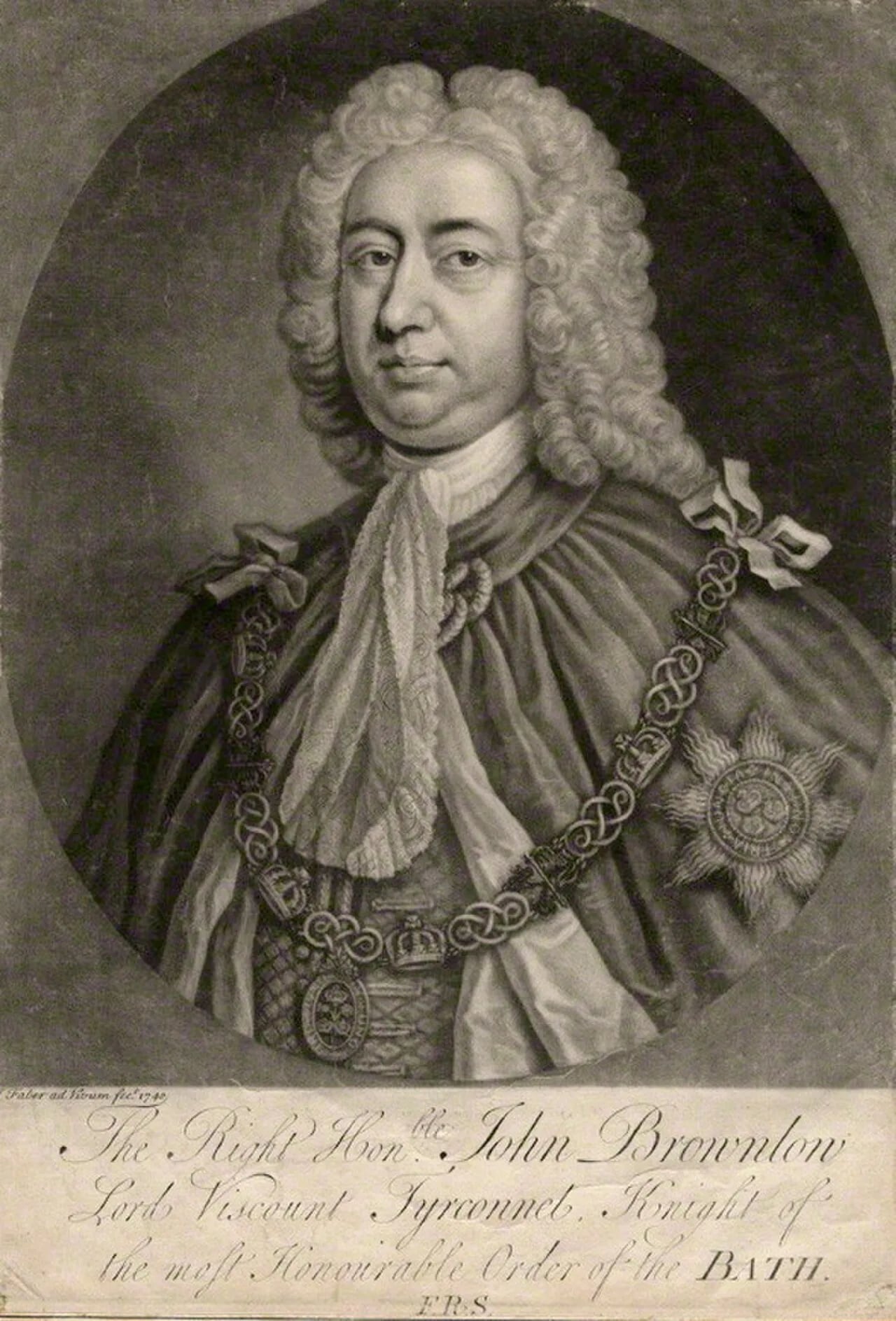Portrait of John Brownlow, 1st Viscount Tyrconnel (1690–1754) – memorial page