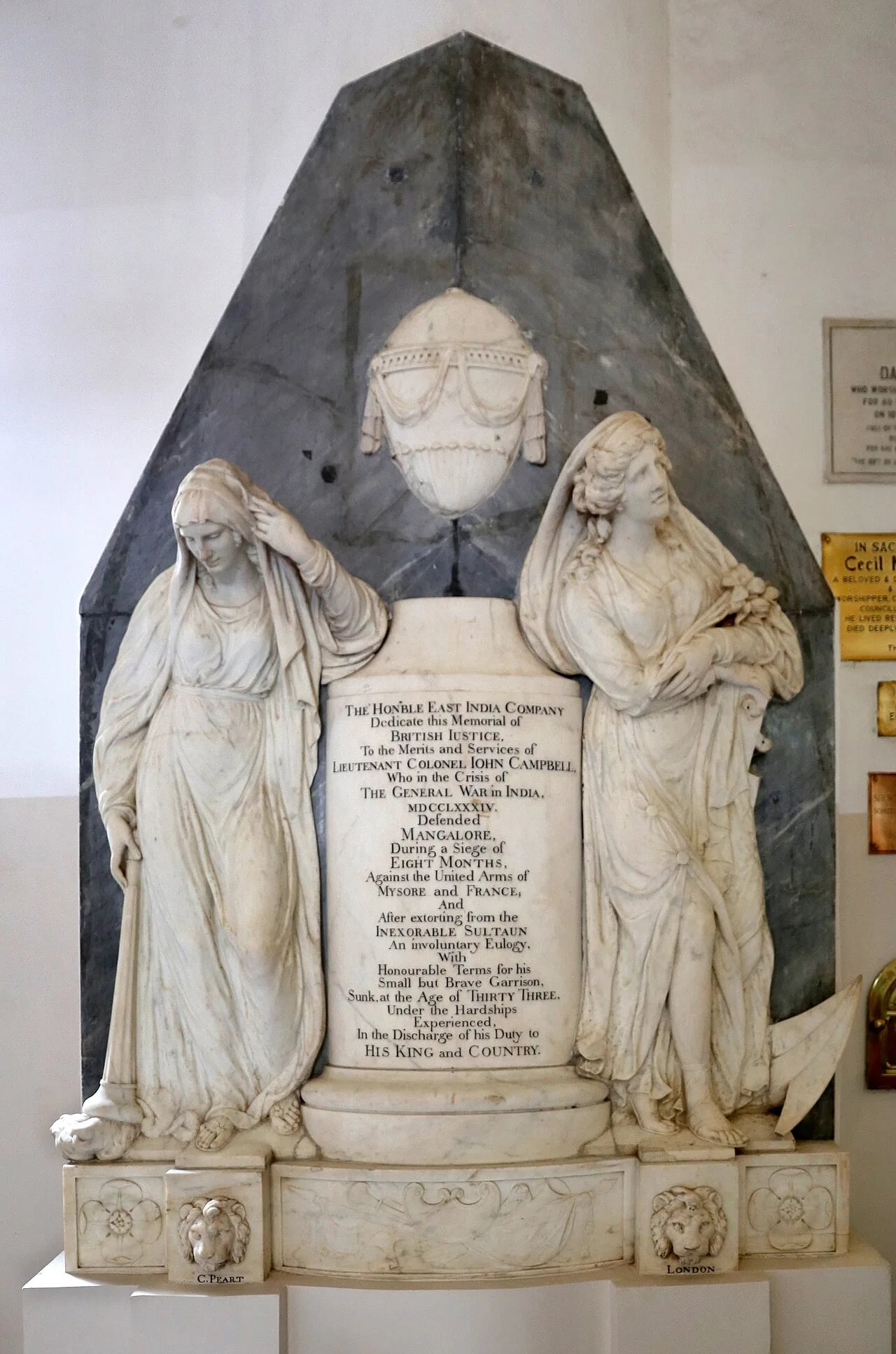 Porträt von John Campbell (1753–1784) – Gedenkseite