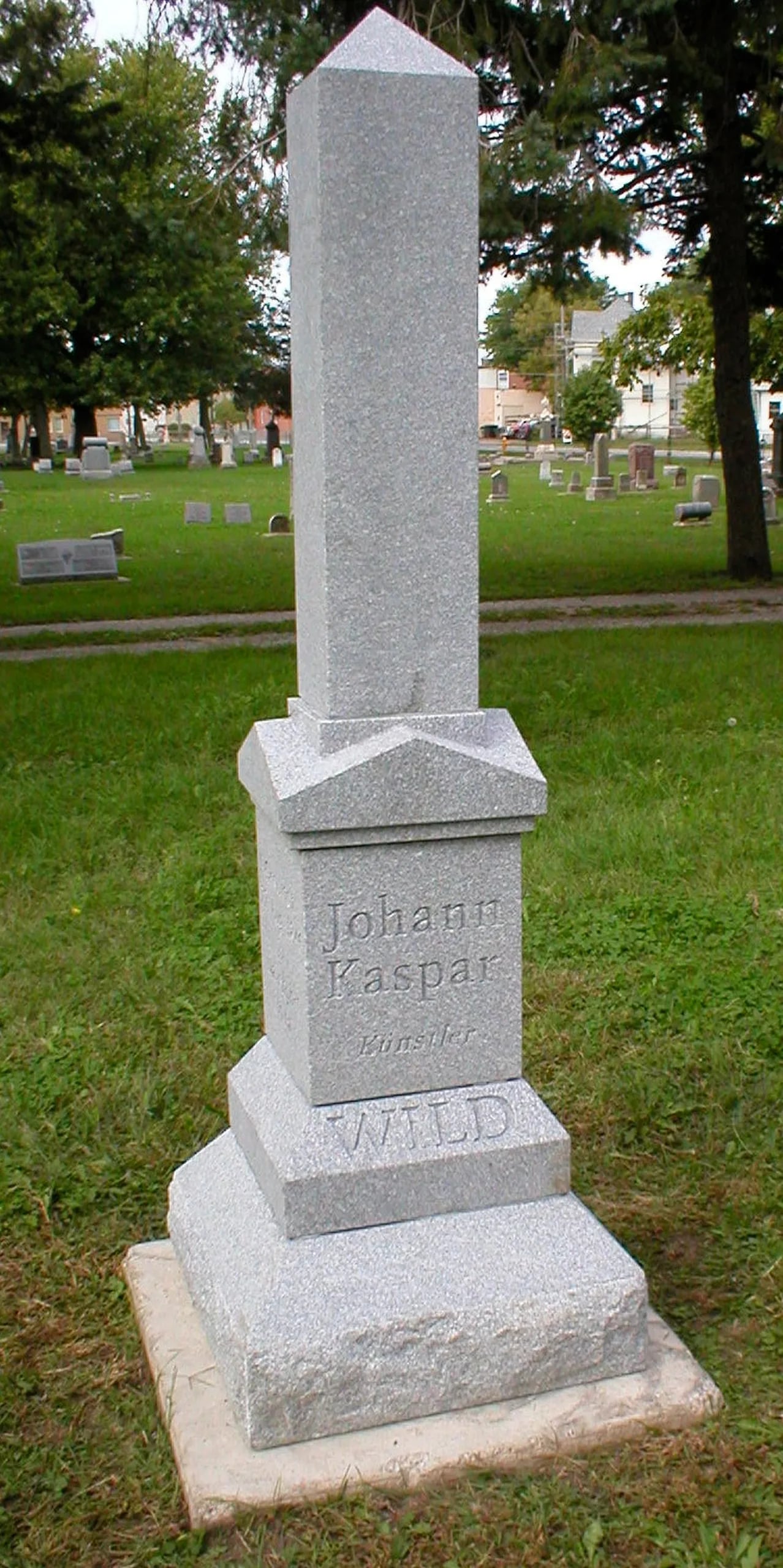 Porträt von John Caspar Wild (1804–1846) – Gedenkseite