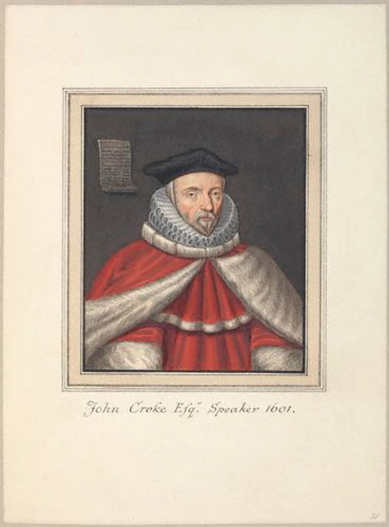 Portrait of John Croke (1553–1620) – memorial page