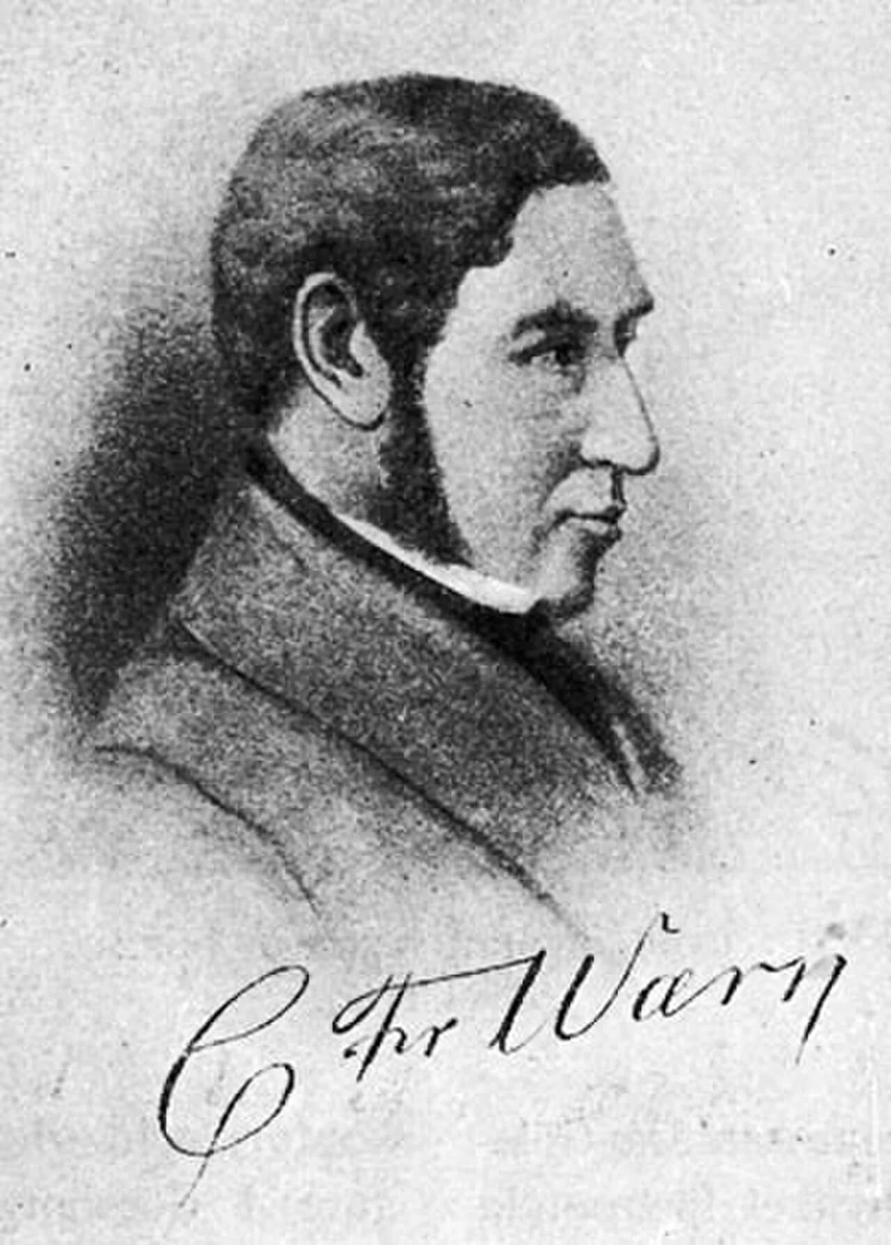 Porträt von Carl Fredrik Wærn (1787–1858) – Gedenkseite