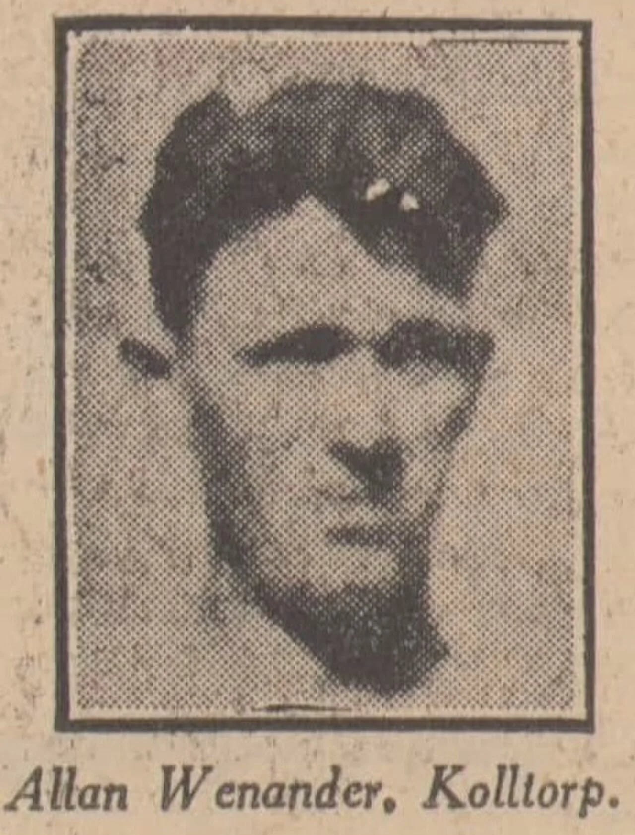 Portrait of Allan Wenander (1902–1978) – memorial page