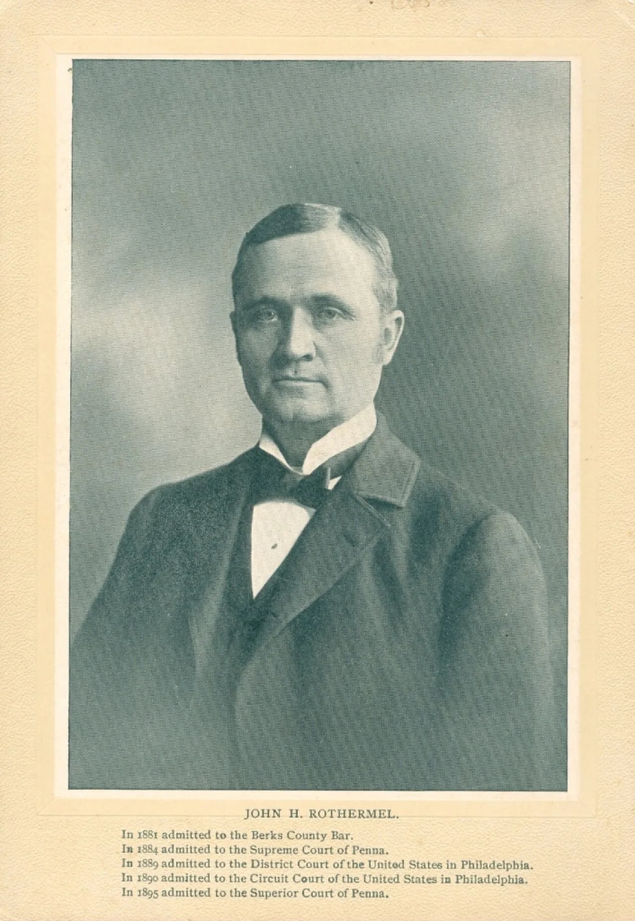 Porträt von John Hoover Rothermel (1856–1922) – Gedenkseite