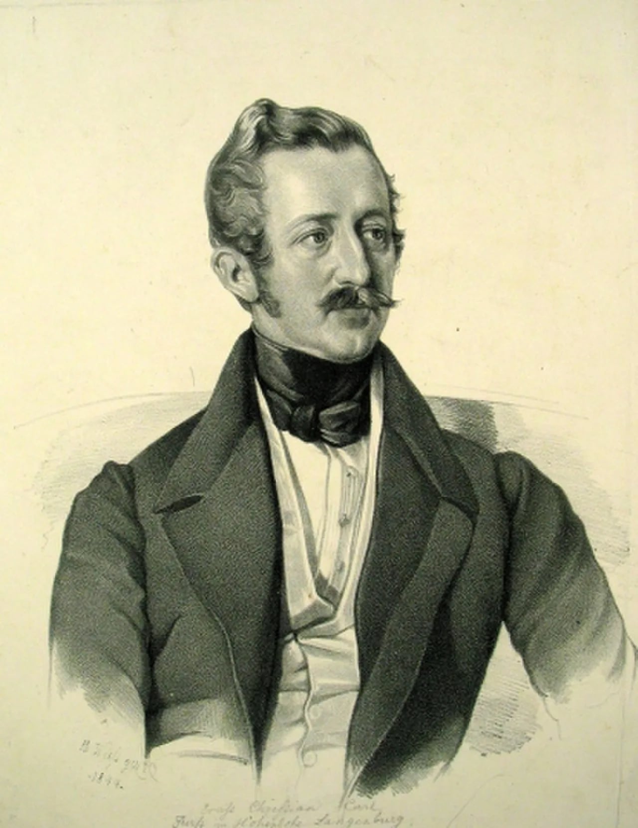 Porträt von Ernst I. zu Hohenlohe-Langenburg (1794–1860) – Gedenkseite