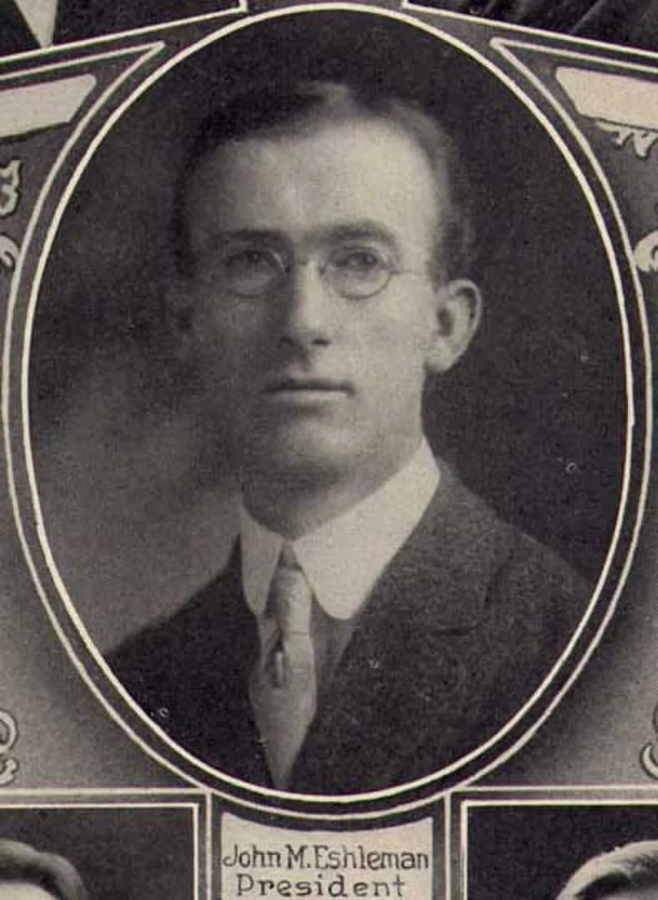 Portrait of John Morton Eshleman (1876–1916) – memorial page