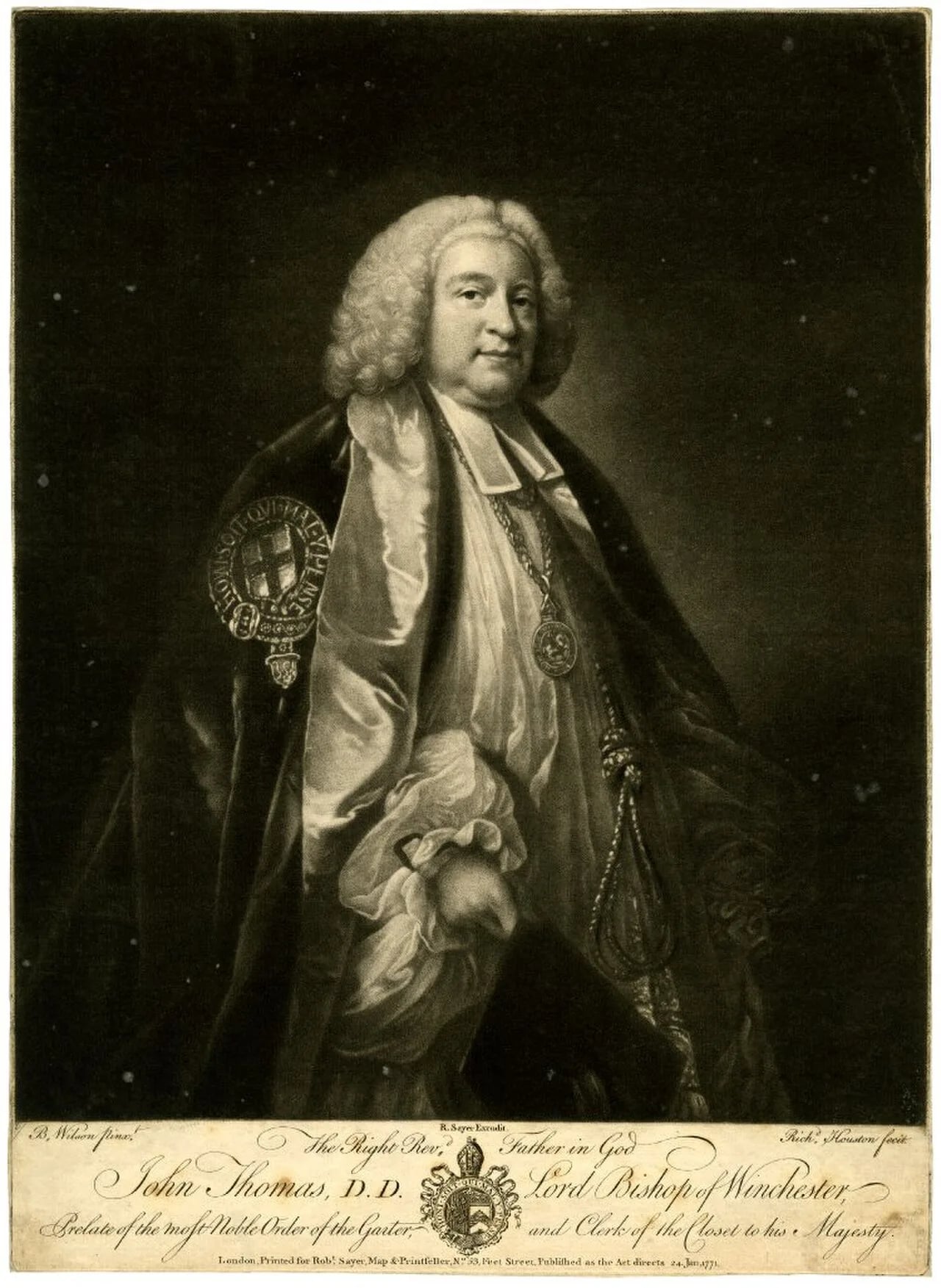 Portrait of John Thomas (1696–1781) – memorial page