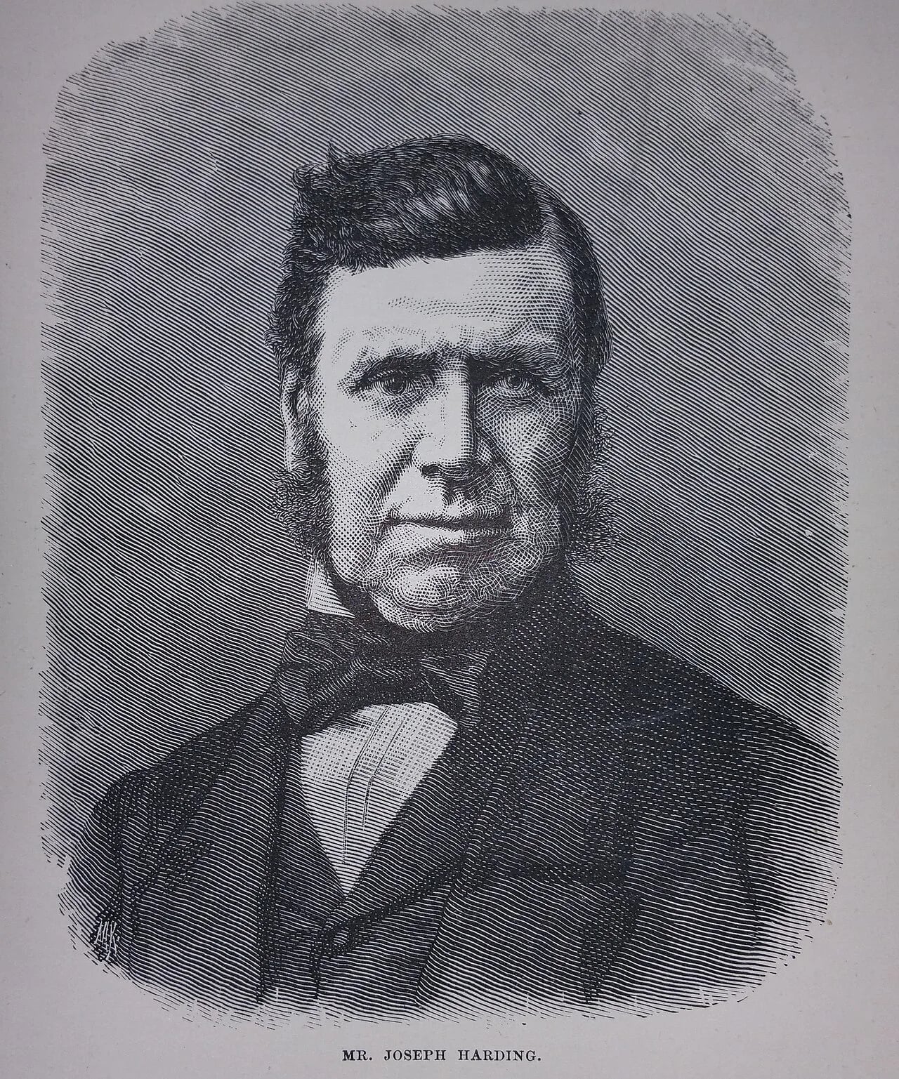 Portrait of Joseph Harding (1805–1876) – memorial page