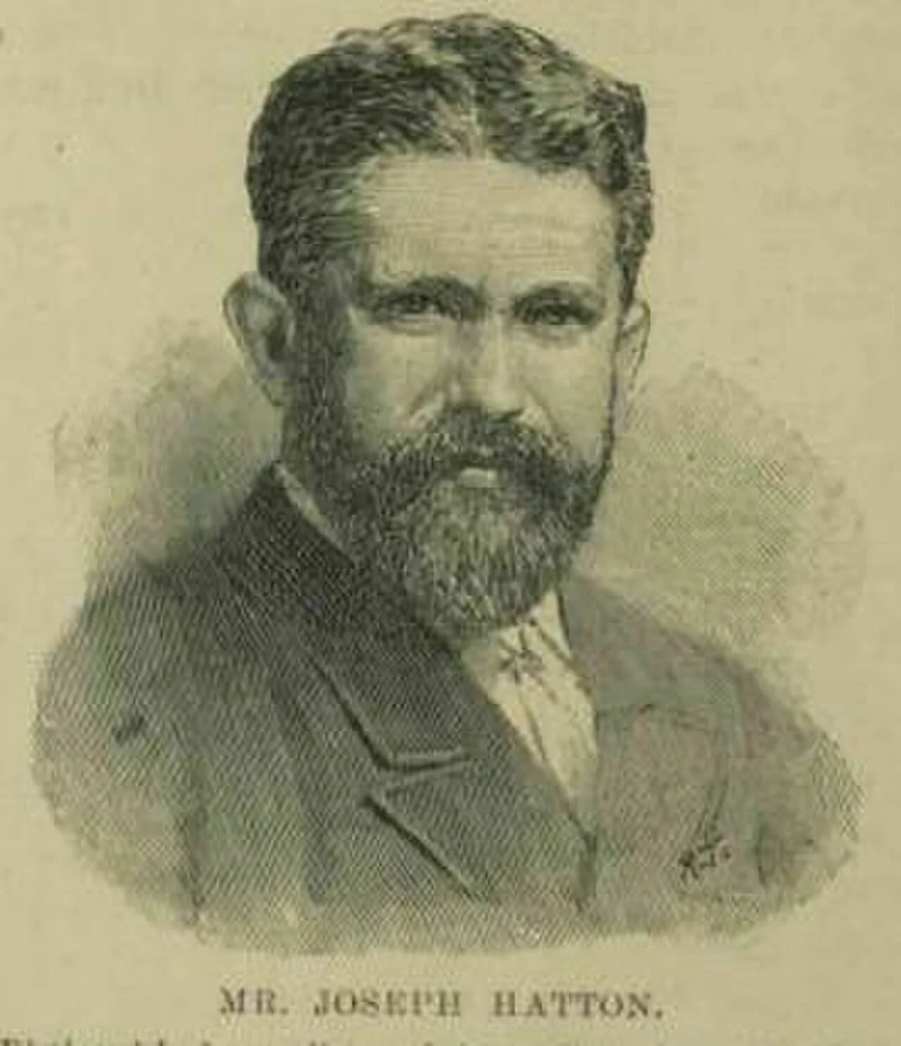 Porträt von Joseph Hatton (1837–1907) – Gedenkseite