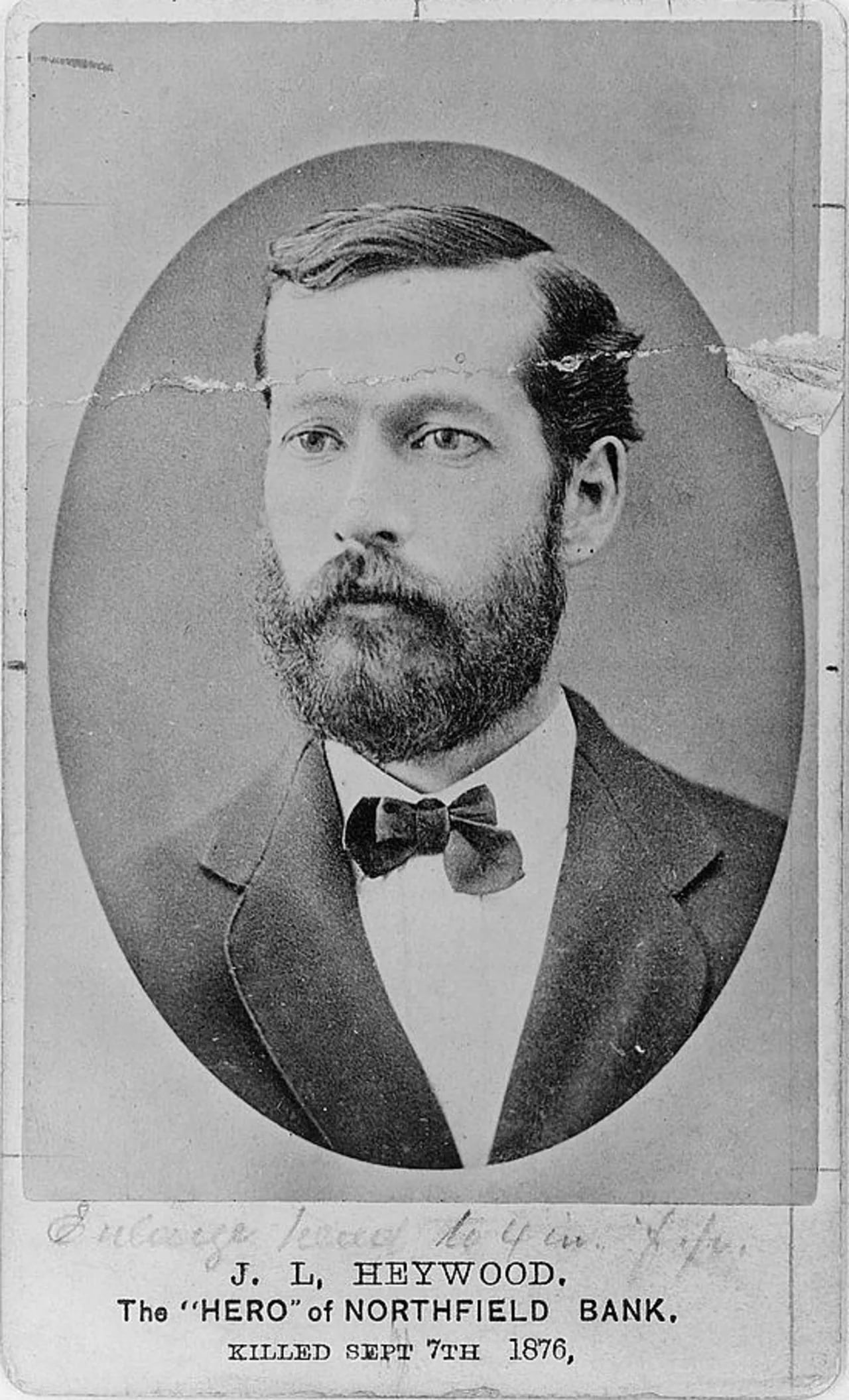 Porträt von Joseph Lee Heywood (1837–1876) – Gedenkseite