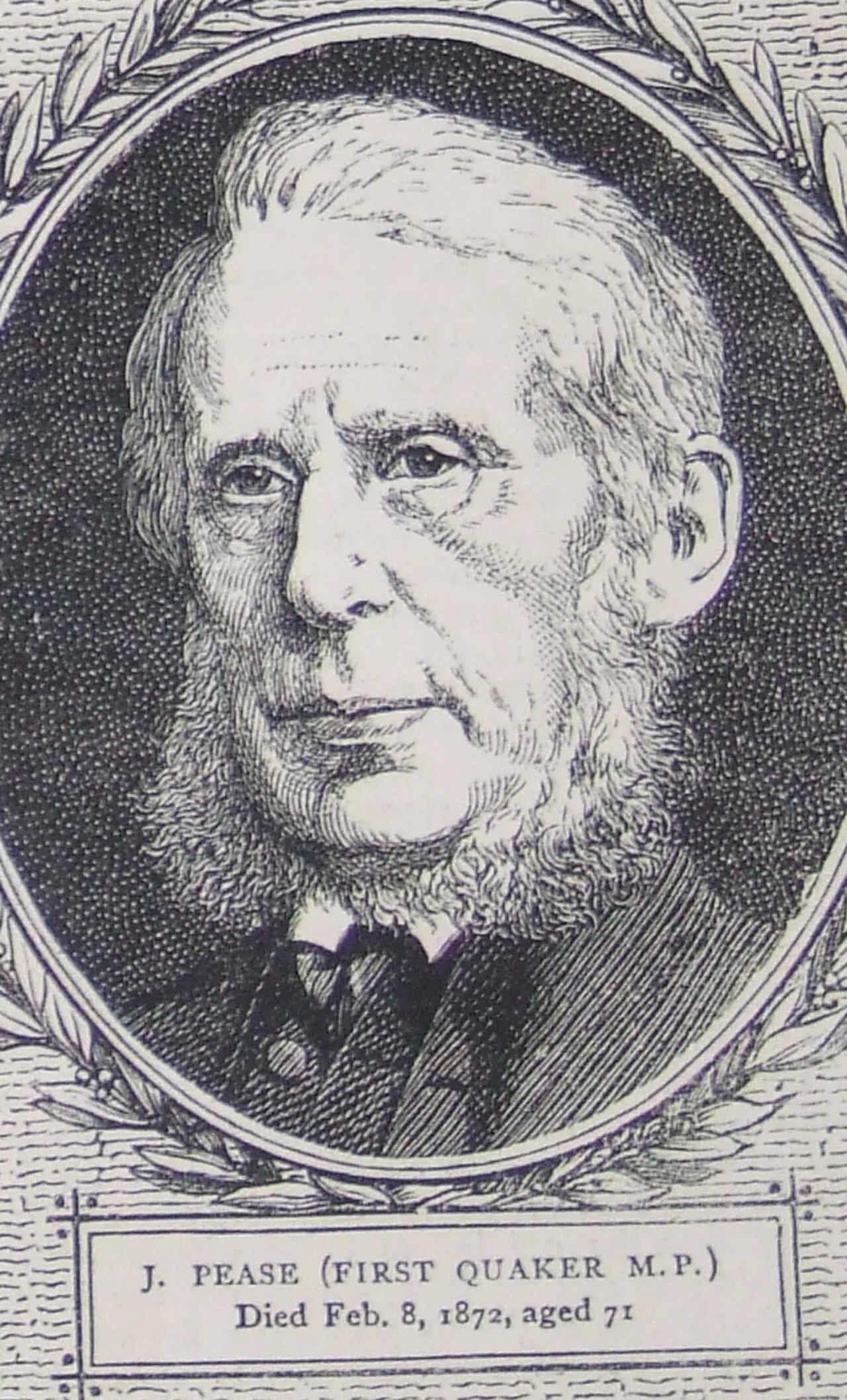 Portrait of Joseph Pease (1799–1872) – memorial page