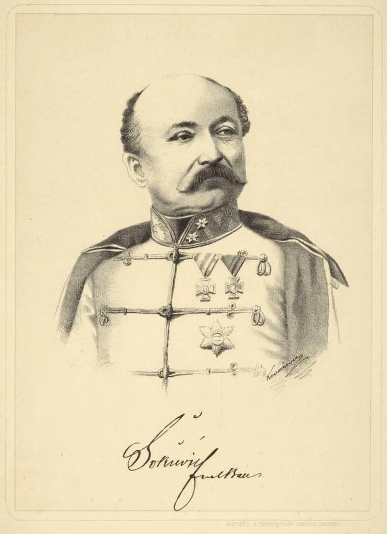 Porträt von Joseph von Sokcsevits (1811–1896) – Gedenkseite