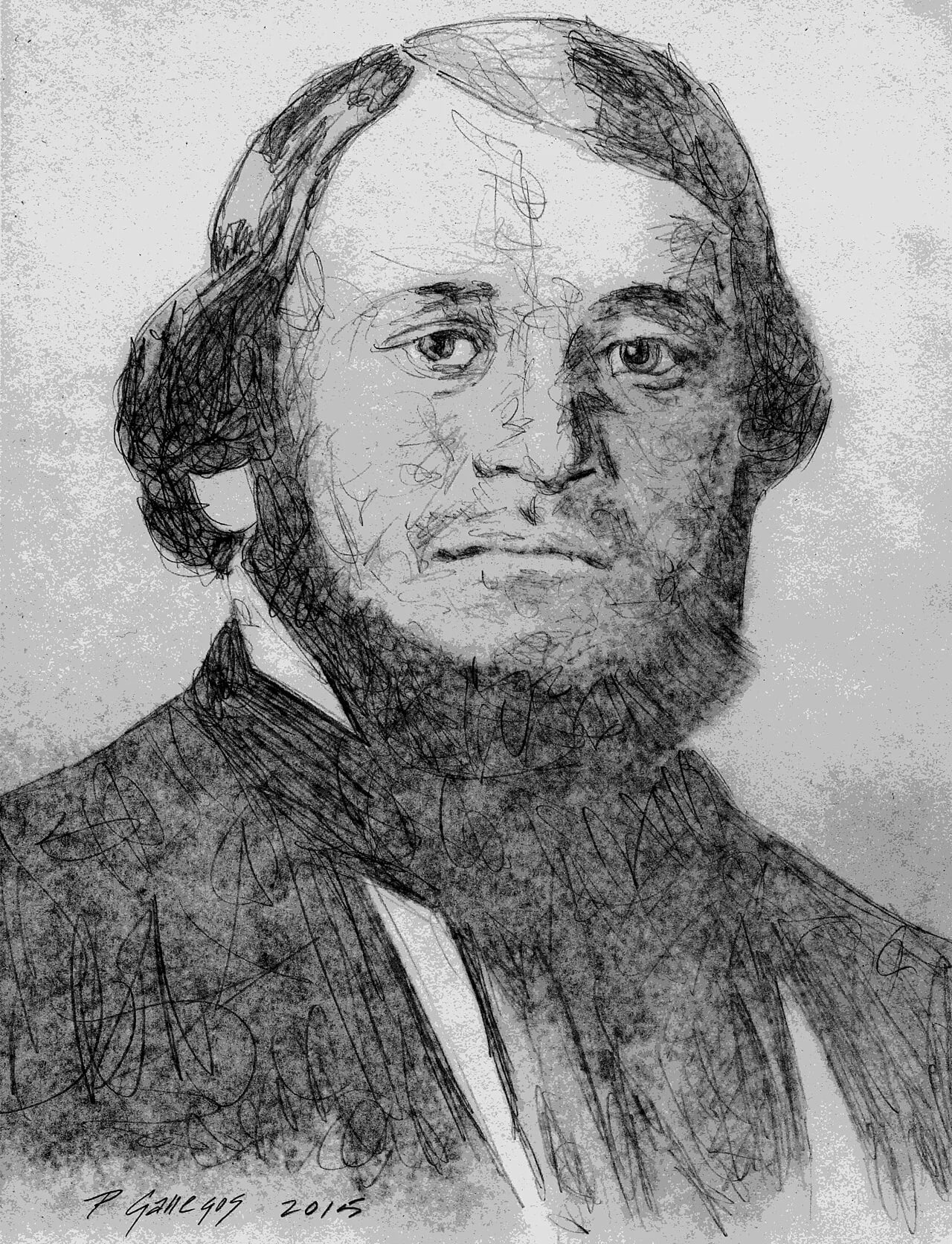 Porträt von José Guadalupe Gallegos (1828–1867) – Gedenkseite