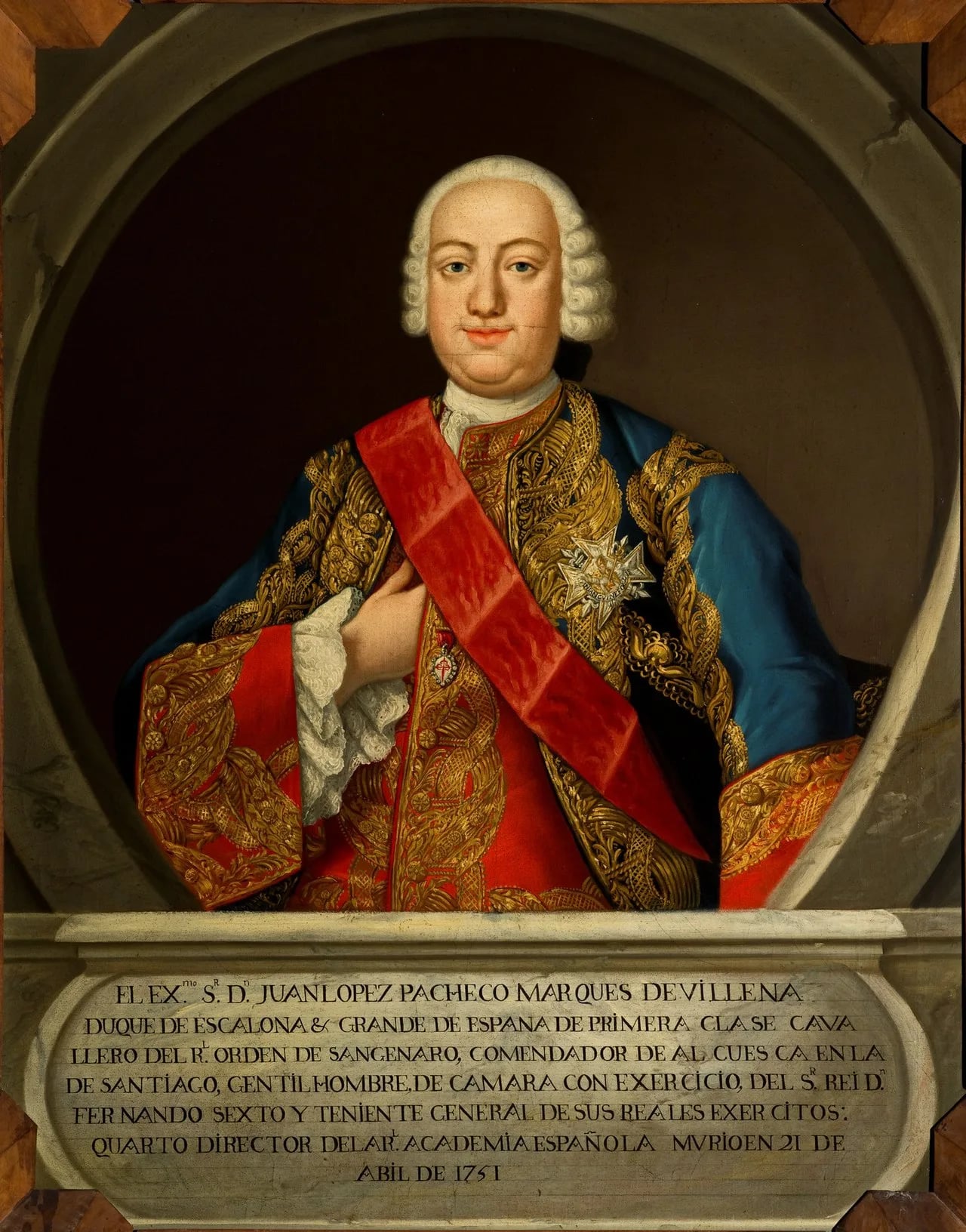 Portrait of Juan López Pacheco, Duke of Escalona (1716–1751) – memorial page