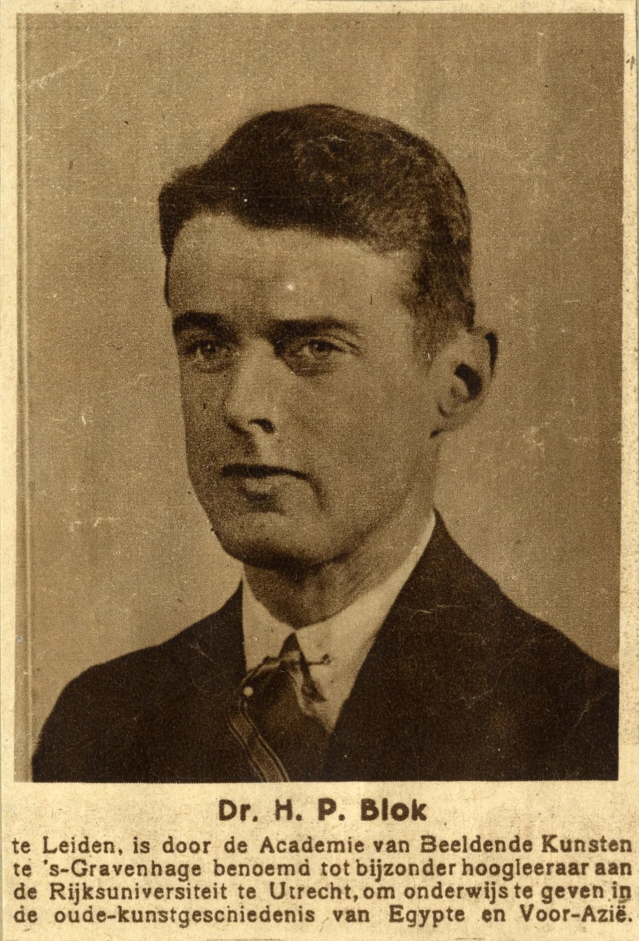 Portrait of Henri Peter Blok (1894–1968) – memorial page