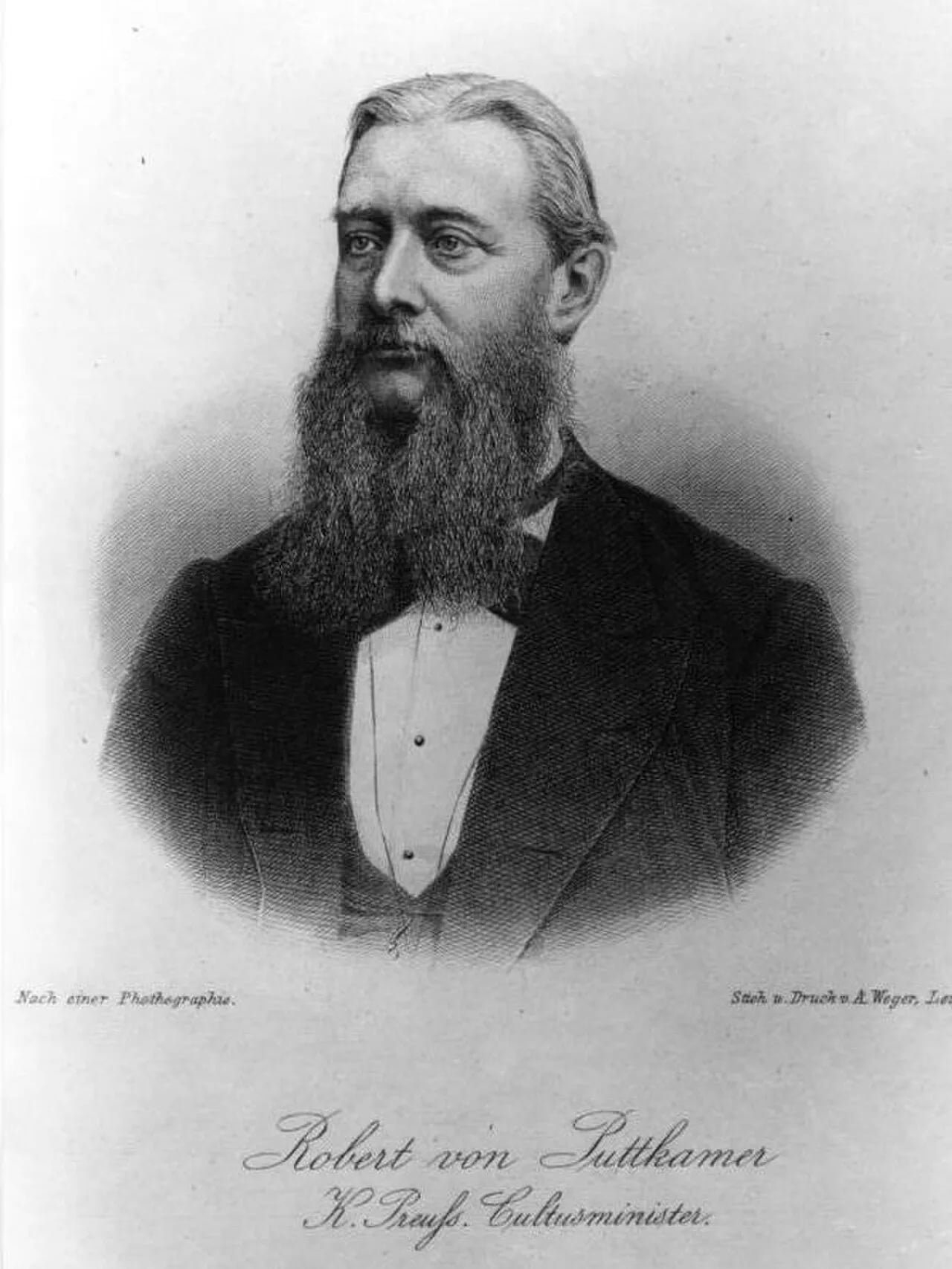 Porträt von Robert Viktor von Puttkamer (1828–1900) – Gedenkseite