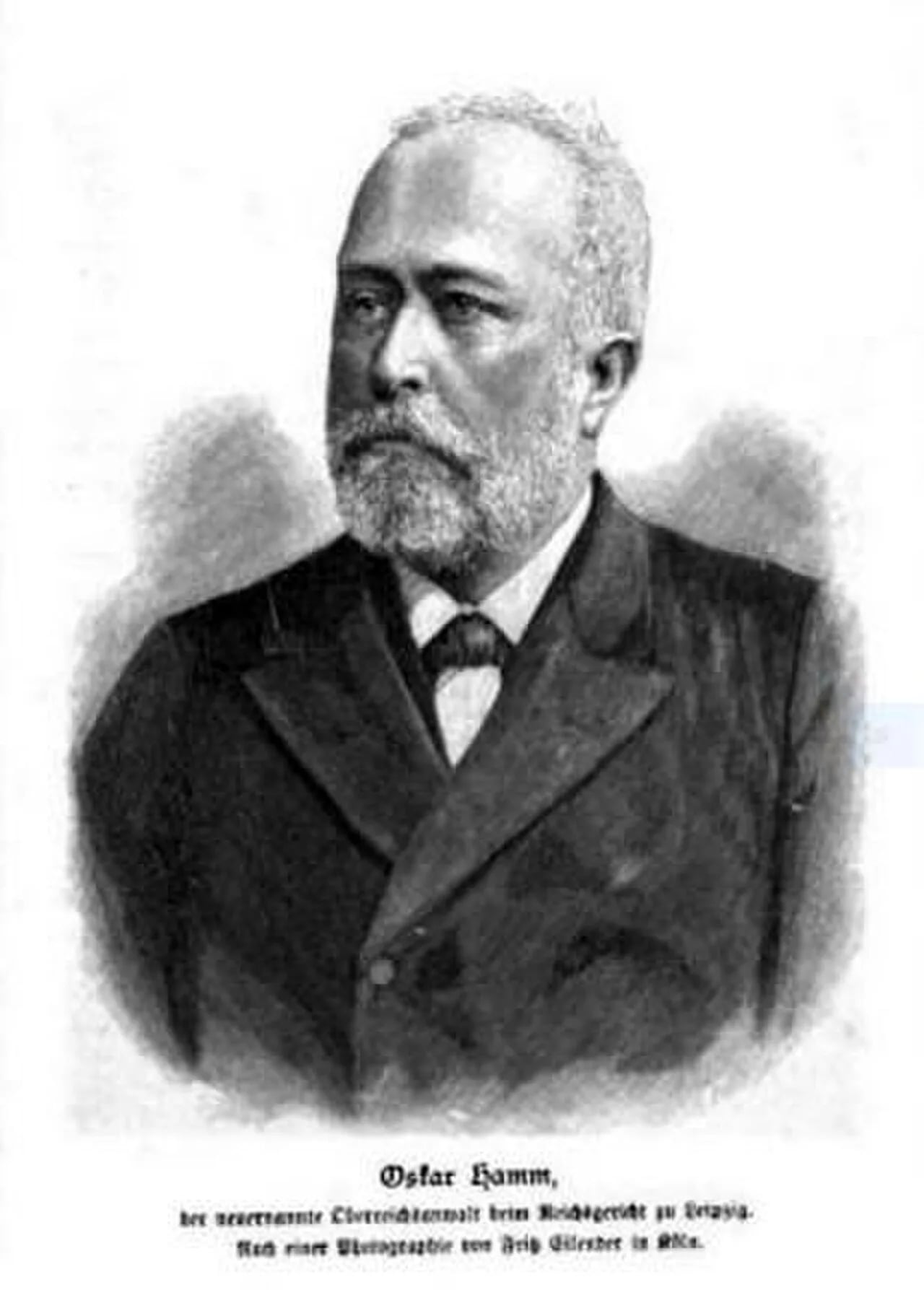 Porträt von Oskar Hamm (1839–1920) – Gedenkseite