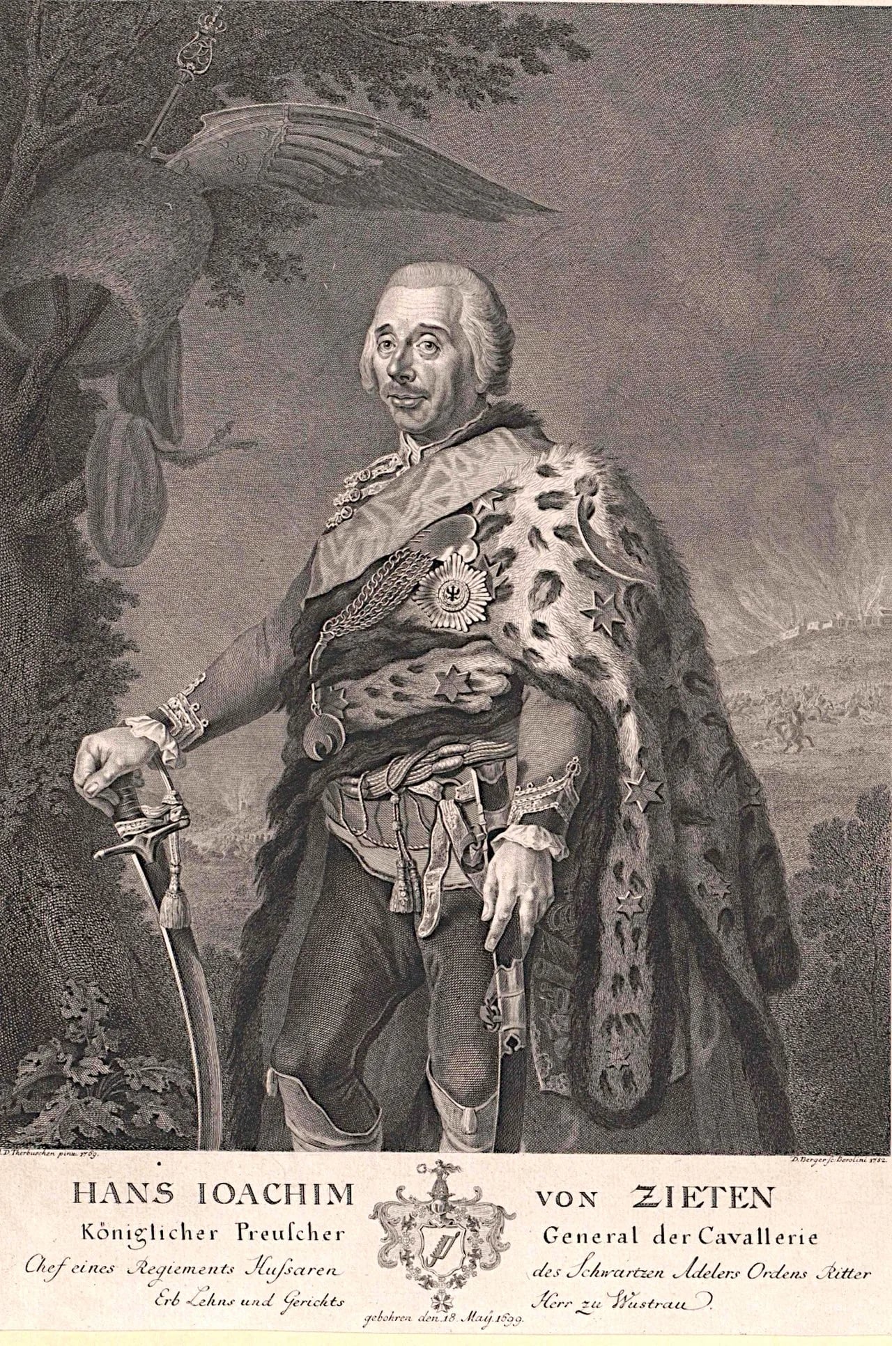 Porträt von Hans Joachim von Zieten (1699–1786) – Gedenkseite