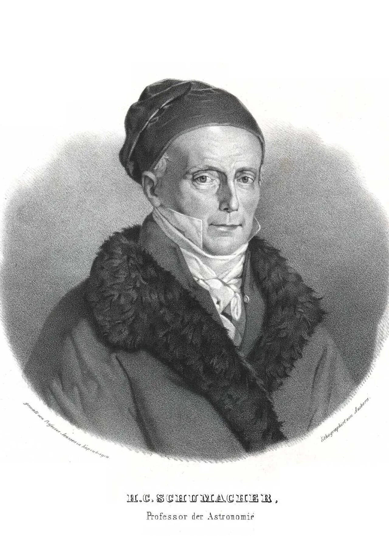 Porträt von Heinrich Christian Schumacher (1780–1850) – Gedenkseite