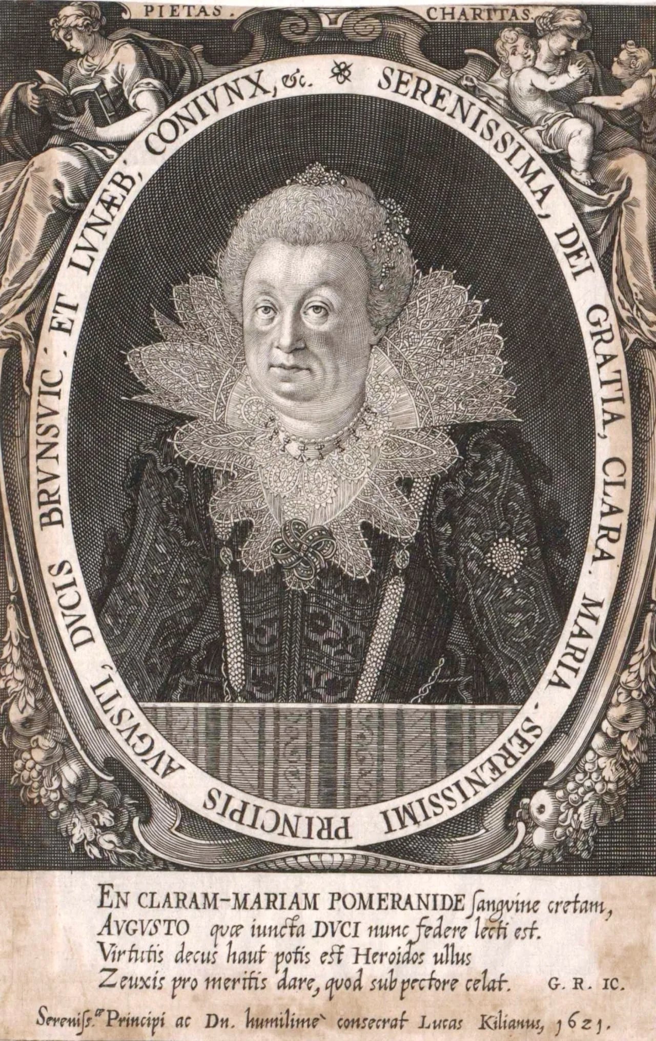 Porträt von Klara-Maria von Pommern (1574–1623) – Gedenkseite