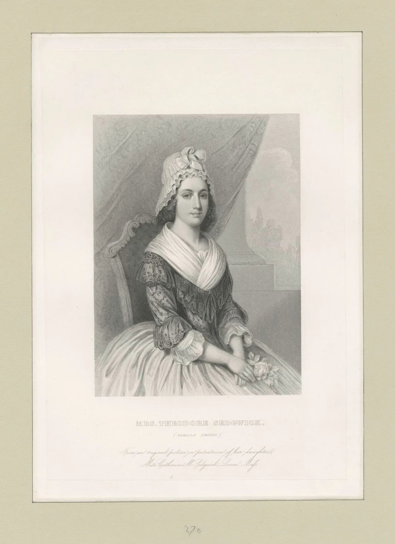 Porträt von Pamela Dwight Sedgwick (1753–1807) – Gedenkseite