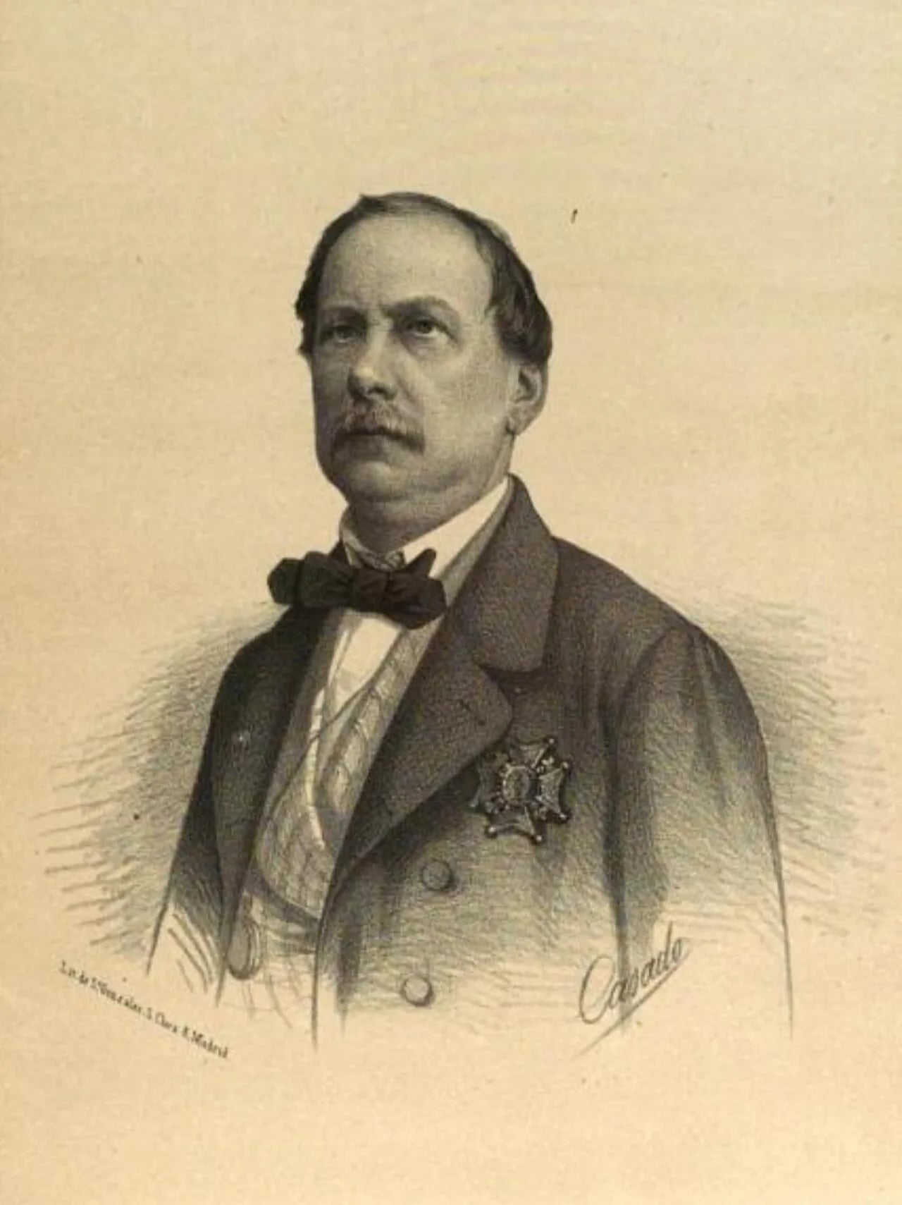 Porträt von Manuel Álvarez de Toledo y Lesparre (1805–1886) – Gedenkseite
