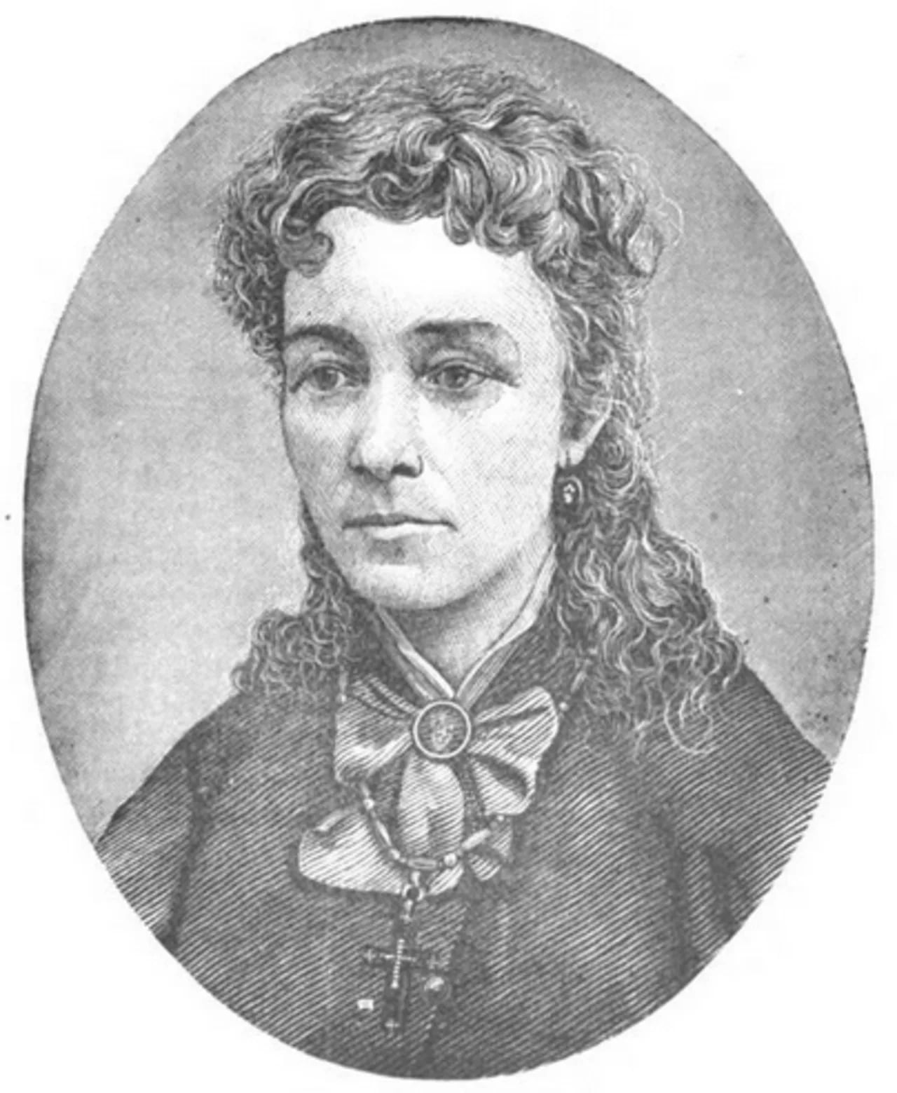 Porträt von Florence Duval West (1840–1881) – Gedenkseite