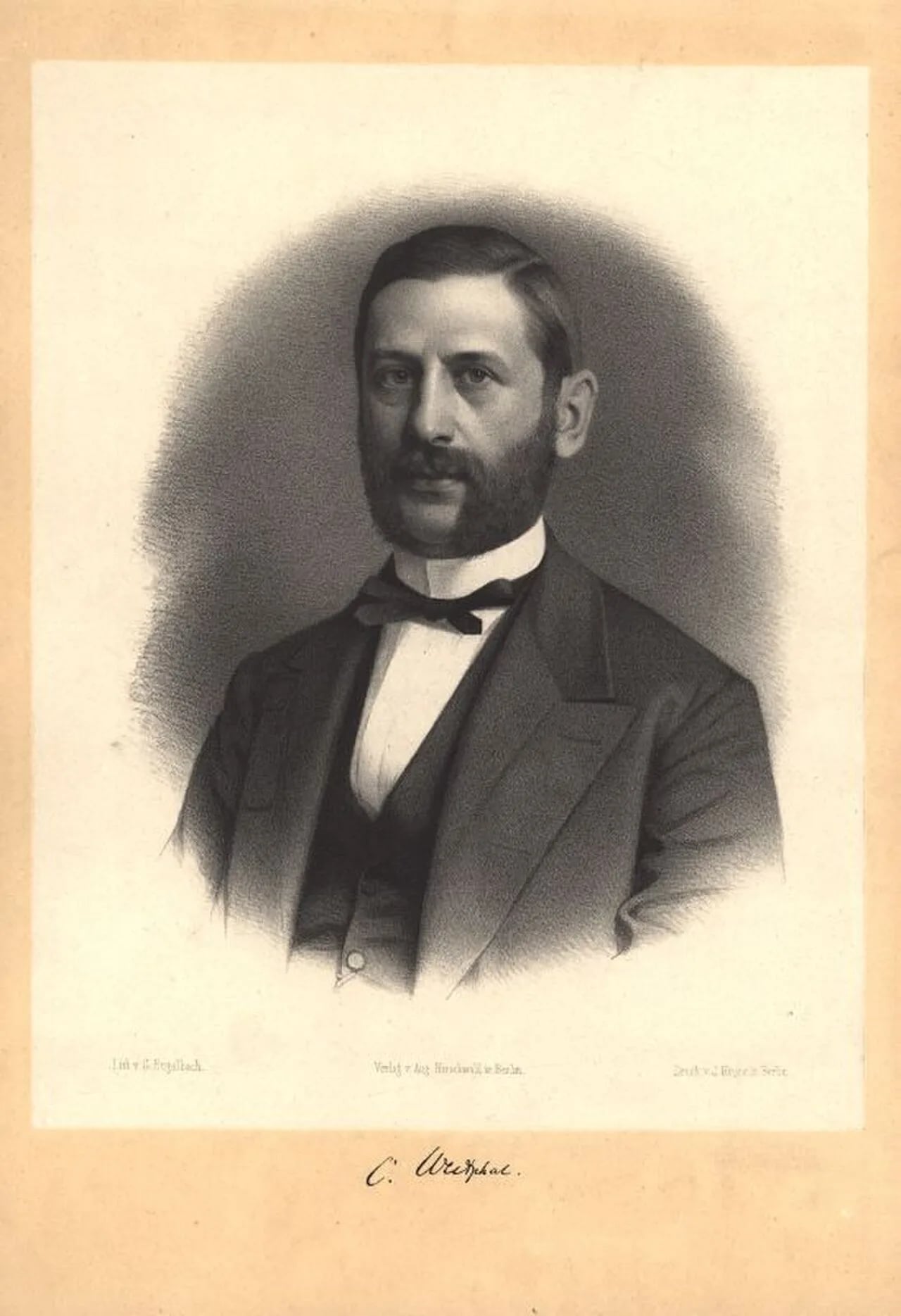 Portrait of Carl Westphal (1833–1890) – memorial page
