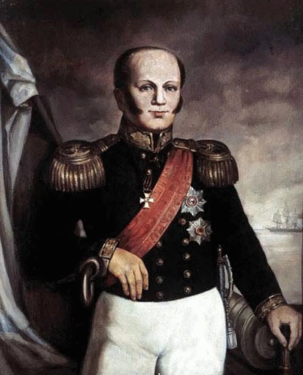 Porträt von Dmitri Nikolajewitsch Senjawin (1763–1831) – Gedenkseite