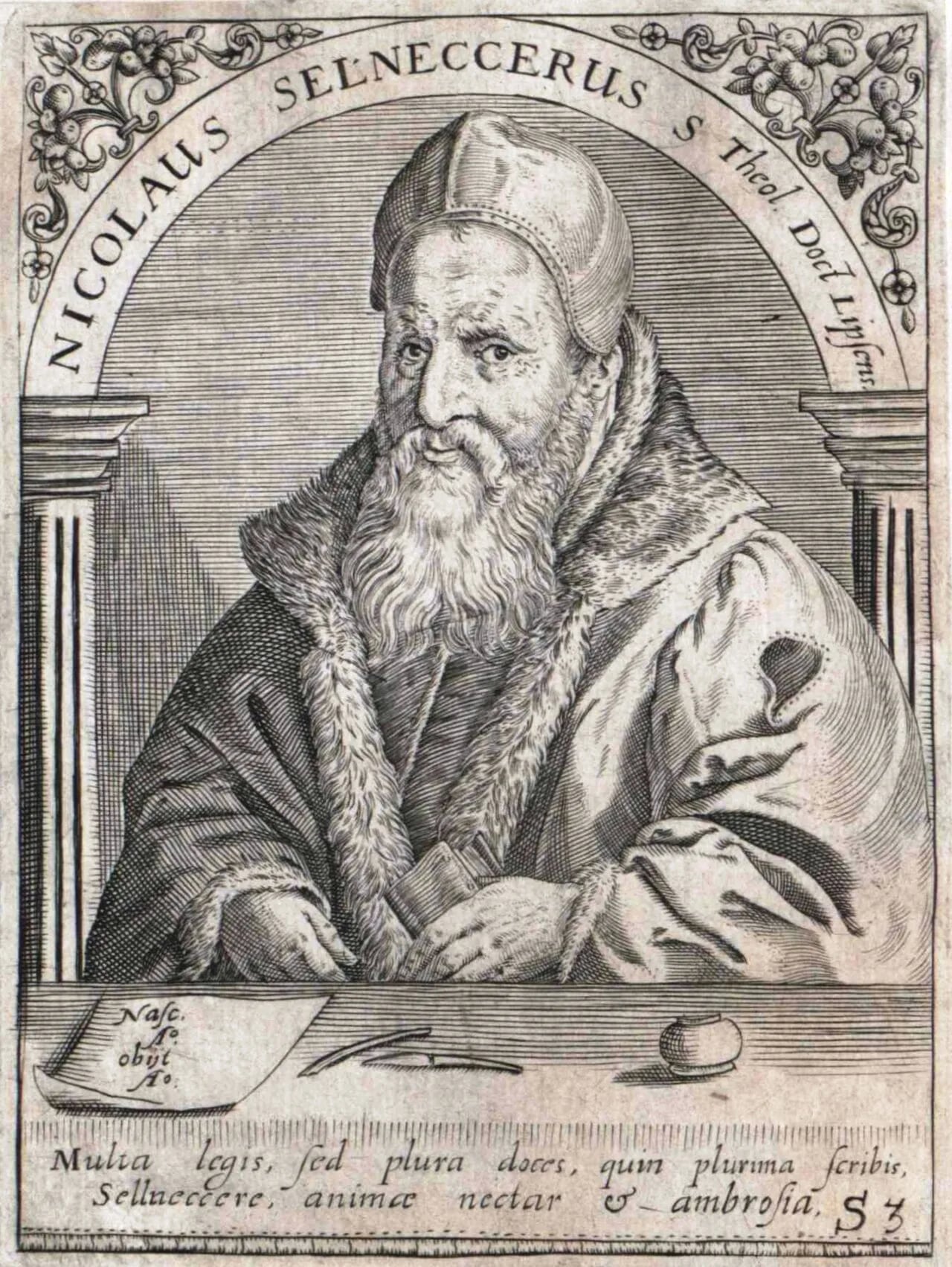 Porträt von Nikolaus Selnecker (1530–1592) – Gedenkseite