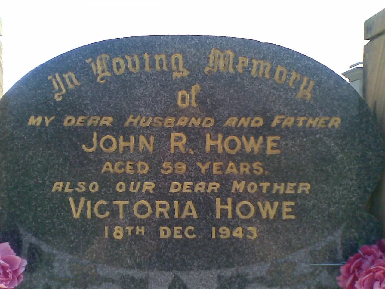 Porträt von John Robert Howe (1861–1920) – Gedenkseite