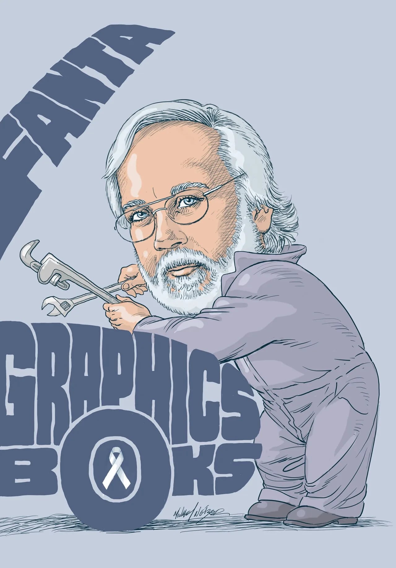 Portrait of Kim Thompson (1956–2013) – memorial page