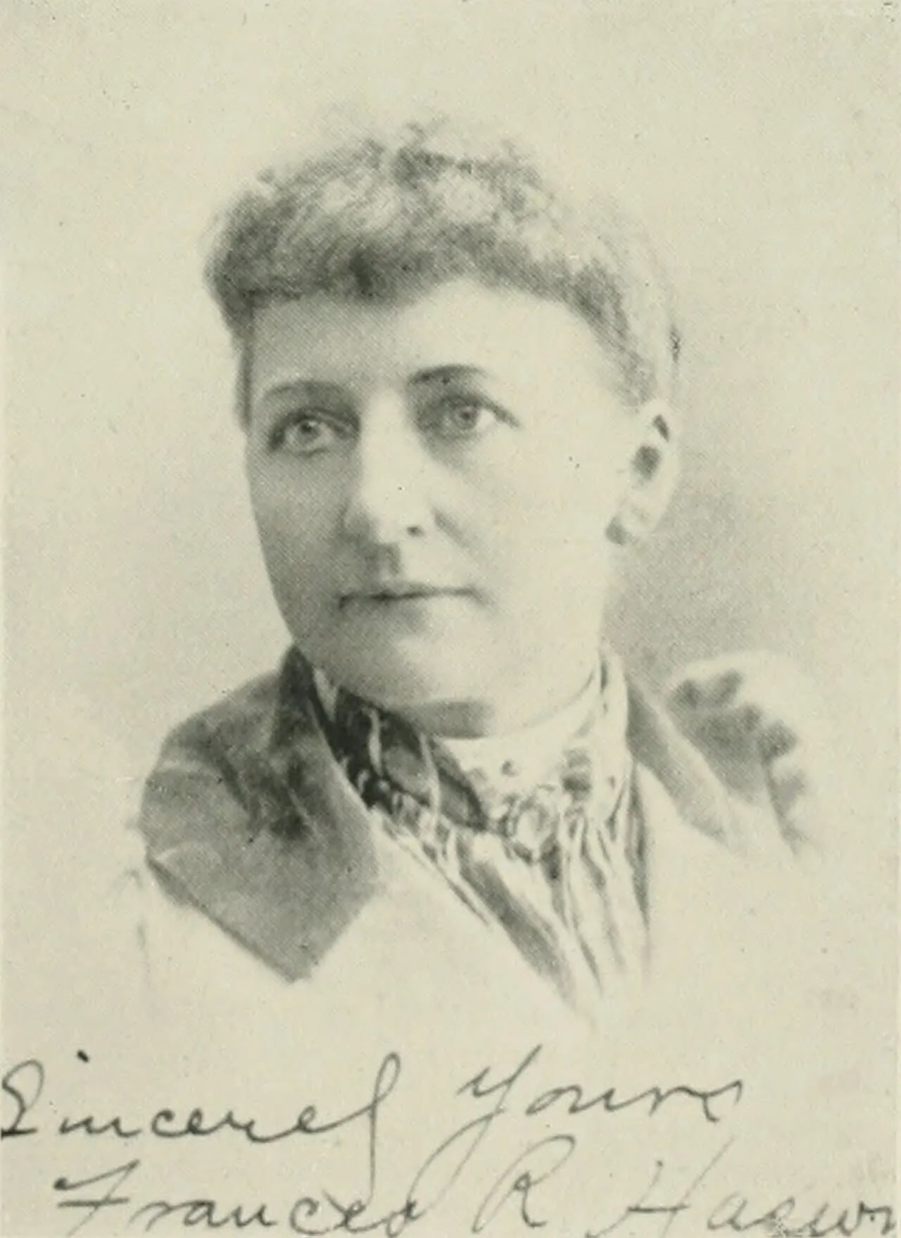 Porträt von Frances R. Haswin (1852–1908) – Gedenkseite