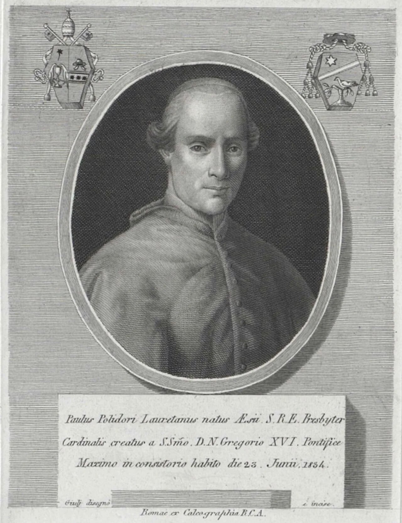 Porträt von Paolo Polidori (1778–1847) – Gedenkseite