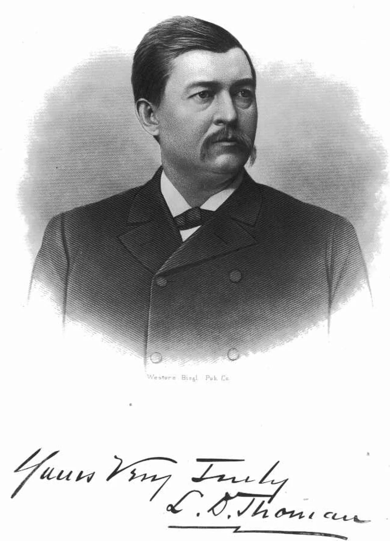 Portrait of Leroy D. Thoman (1851–1909) – memorial page