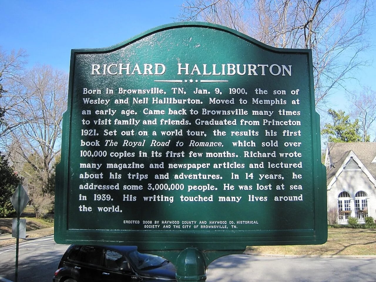 Portrait of Richard Halliburton (1900–1939) – memorial page