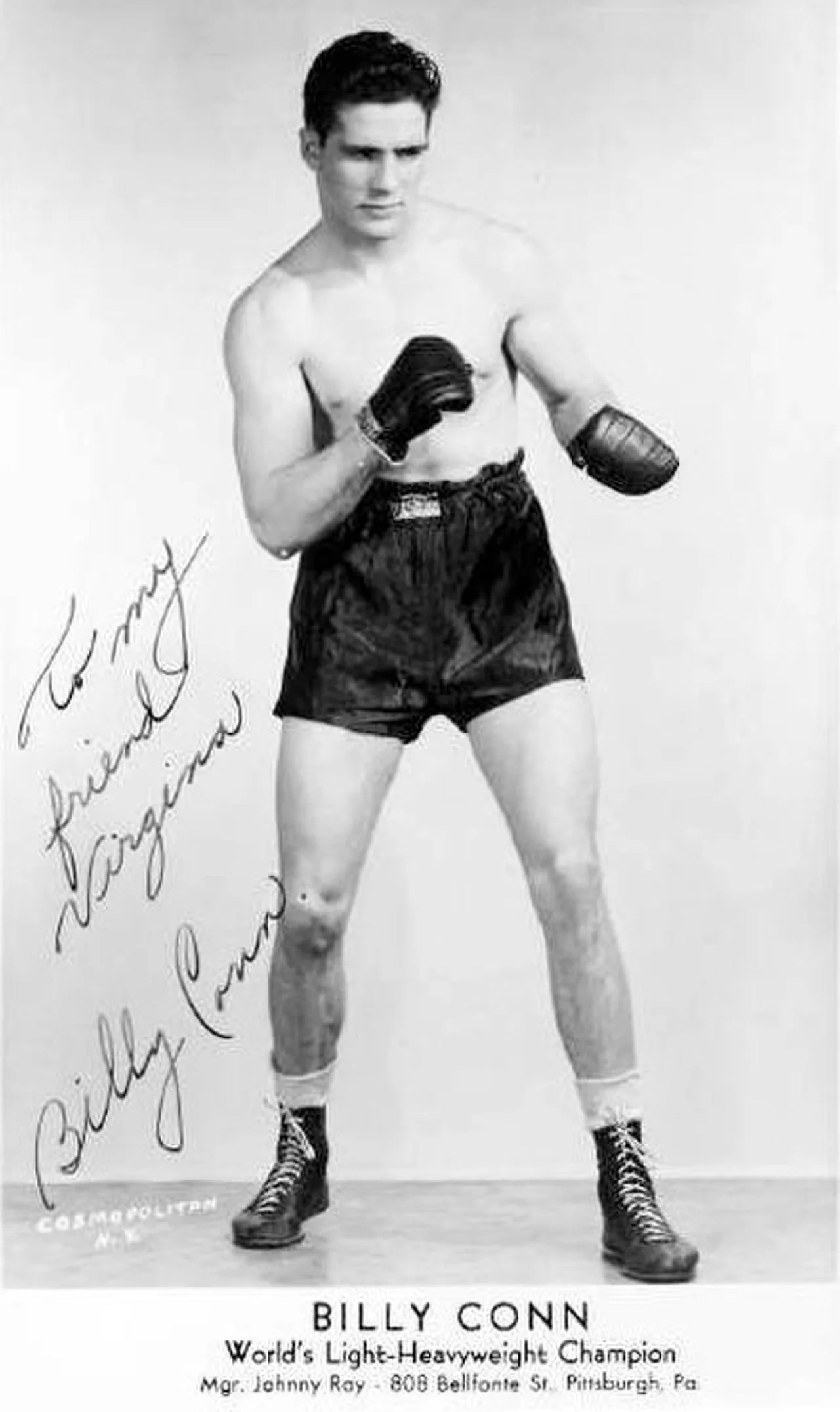Portrait of Billy Conn (1917–1993) – memorial page