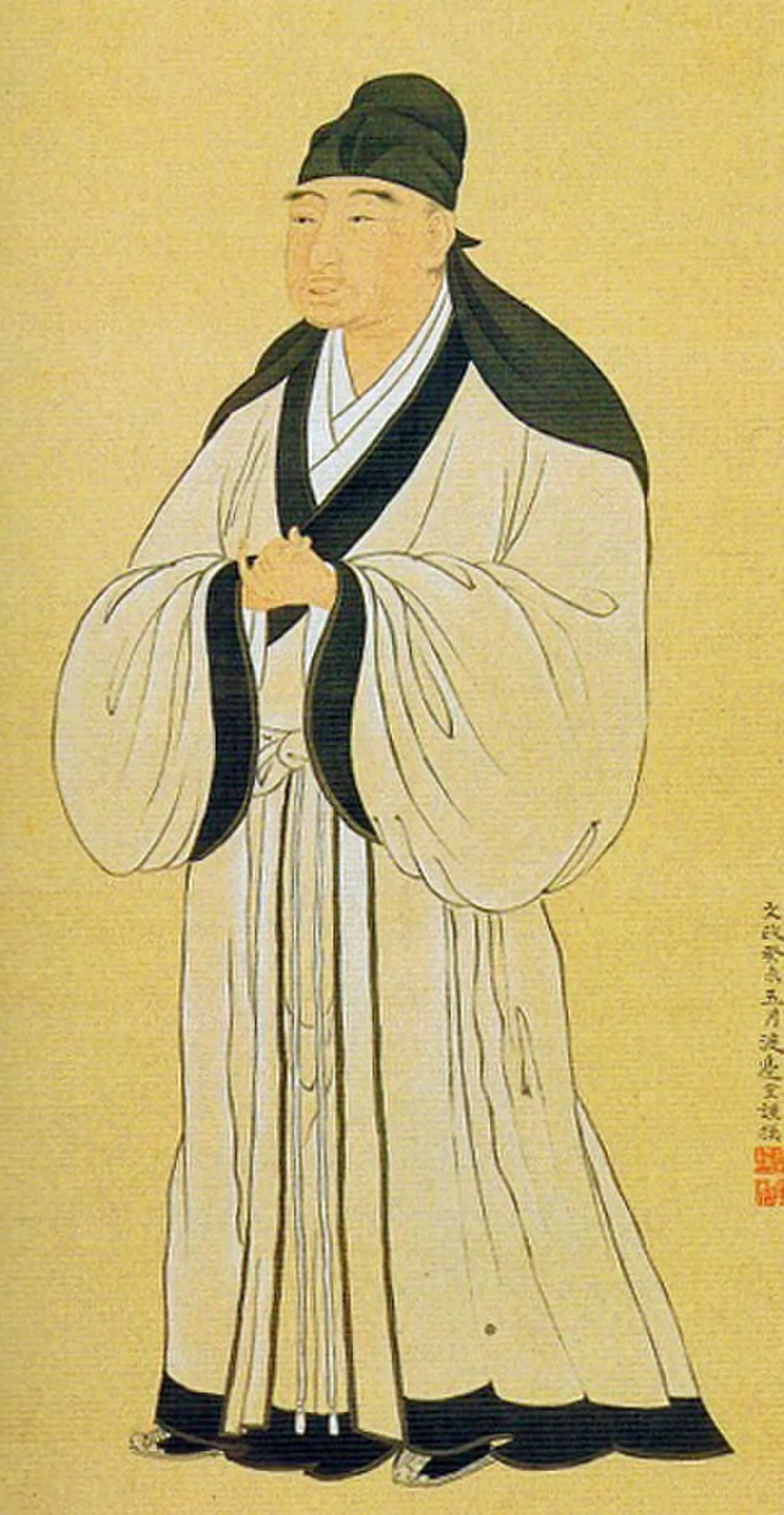 Porträt von Fujiwara Seika (1561–1619) – Gedenkseite