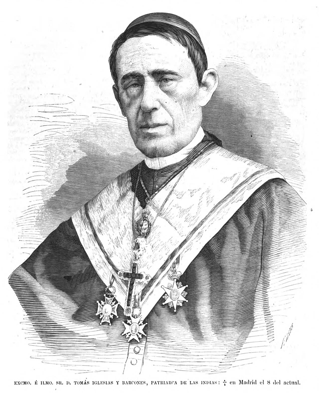 Porträt von Tomás Iglesias y Bárcones (1803–1874) – Gedenkseite