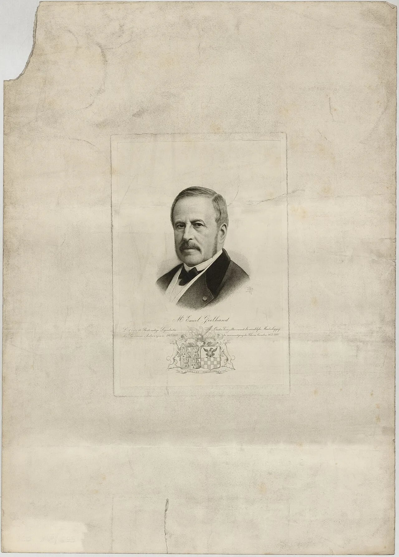 Porträt von Emile Geelhand (1812–1886) – Gedenkseite