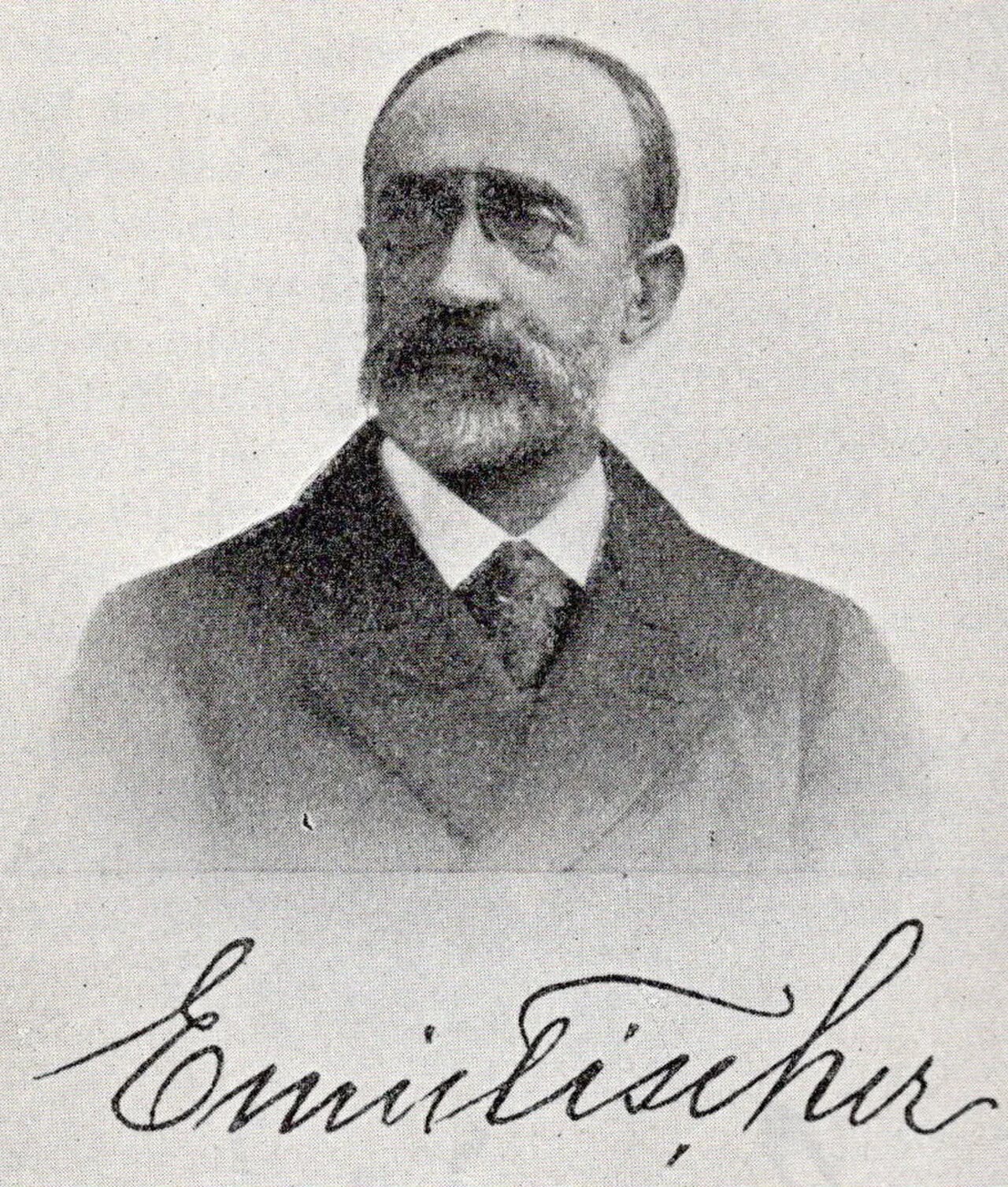 Porträt von Emil Nicanor Fischer (1839–1912) – Gedenkseite
