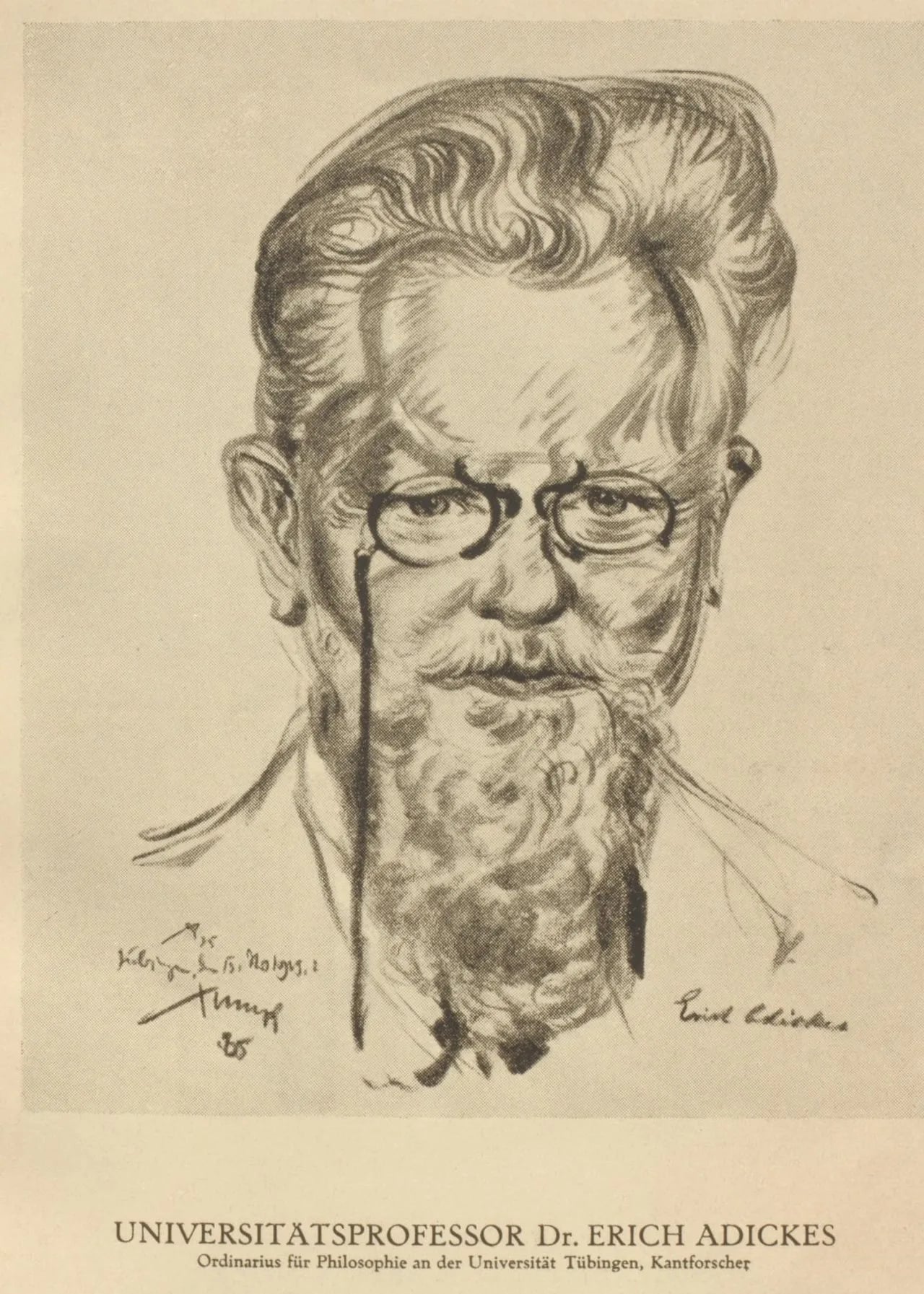 Porträt von Erich Adickes (1866–1928) – Gedenkseite