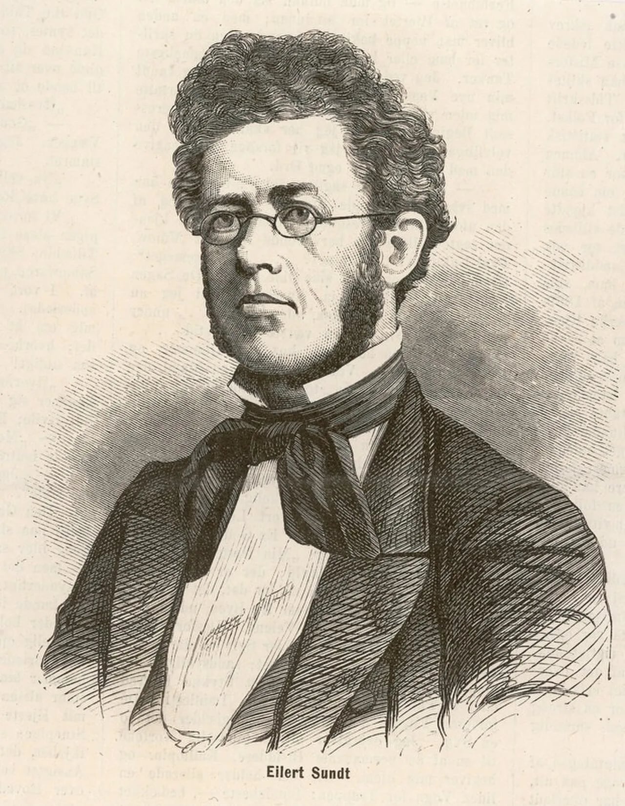 Porträt von Eilert Sundt (1817–1875) – Gedenkseite