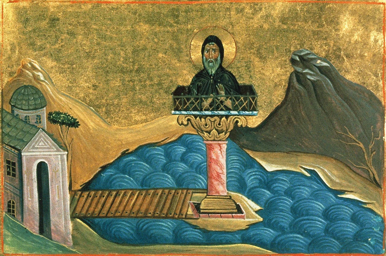 Portrait of Lukas Stylites (879–979) – memorial page