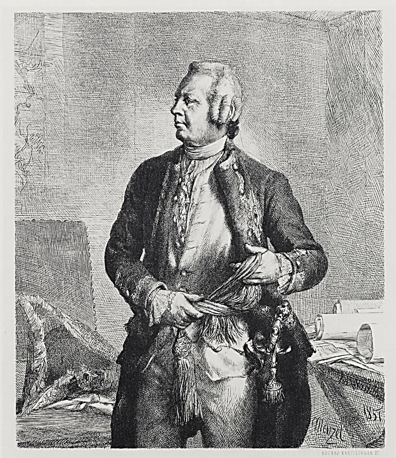 Portrait of Hans Karl von Winterfeldt (1707–1757) – memorial page